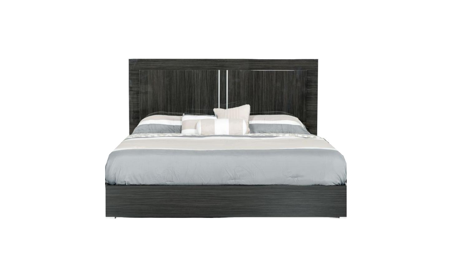 Contemporary, Modern Panel Bed Ari VGACARI-BED-CK in Gray 