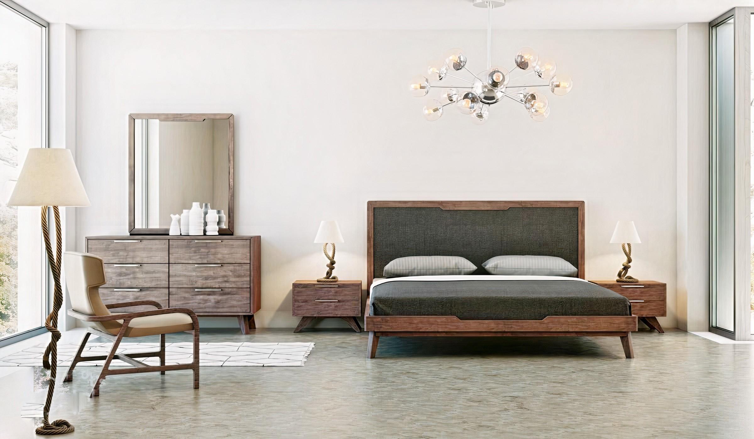 

    
Grey Linen & Walnut King Panel Bedroom Set 5Pcs by VIG Nova Domus Soria
