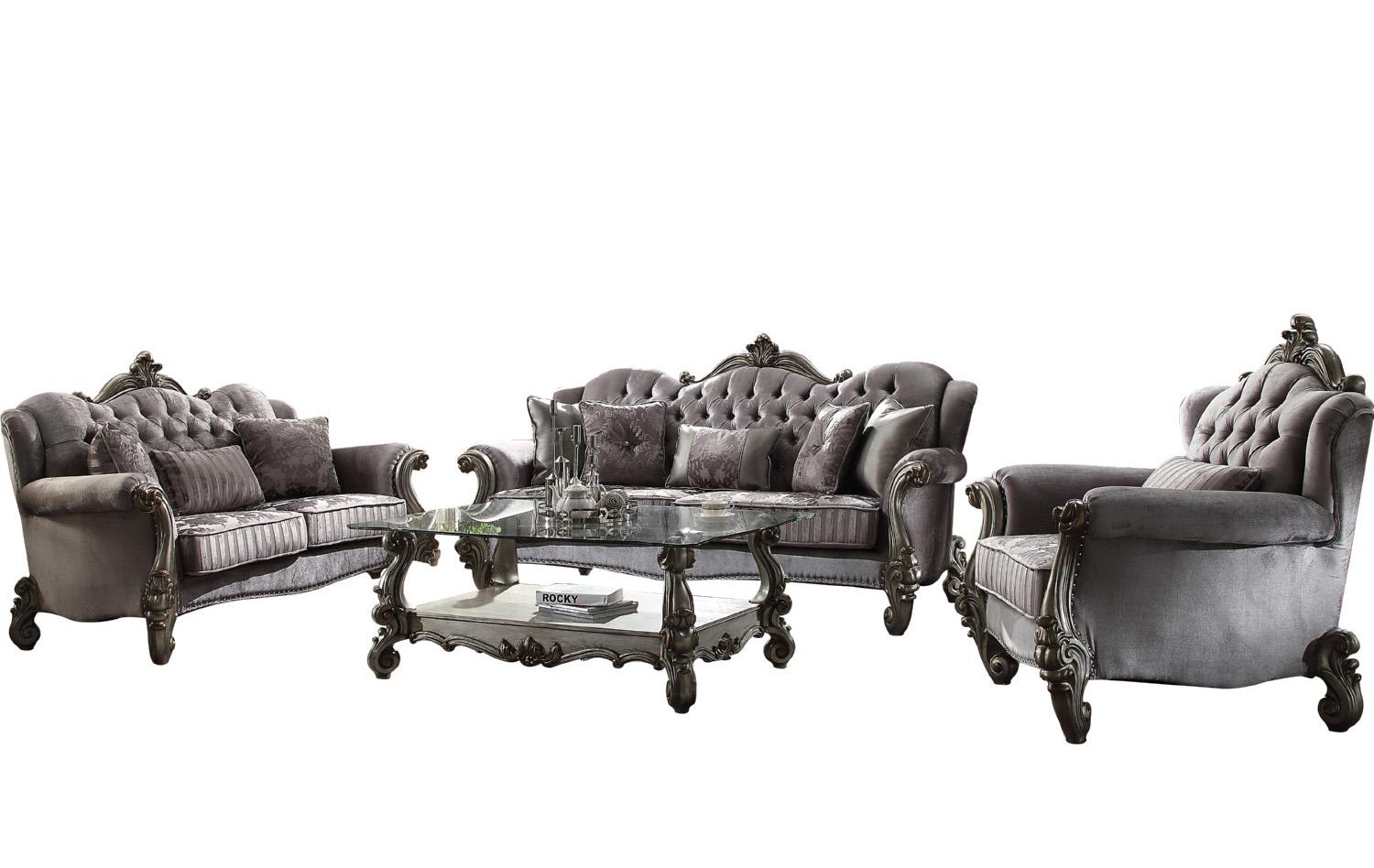 

    
Acme Furniture Versailles-56842 Armchair Platinum/Antique/Silver/Gray 56842
