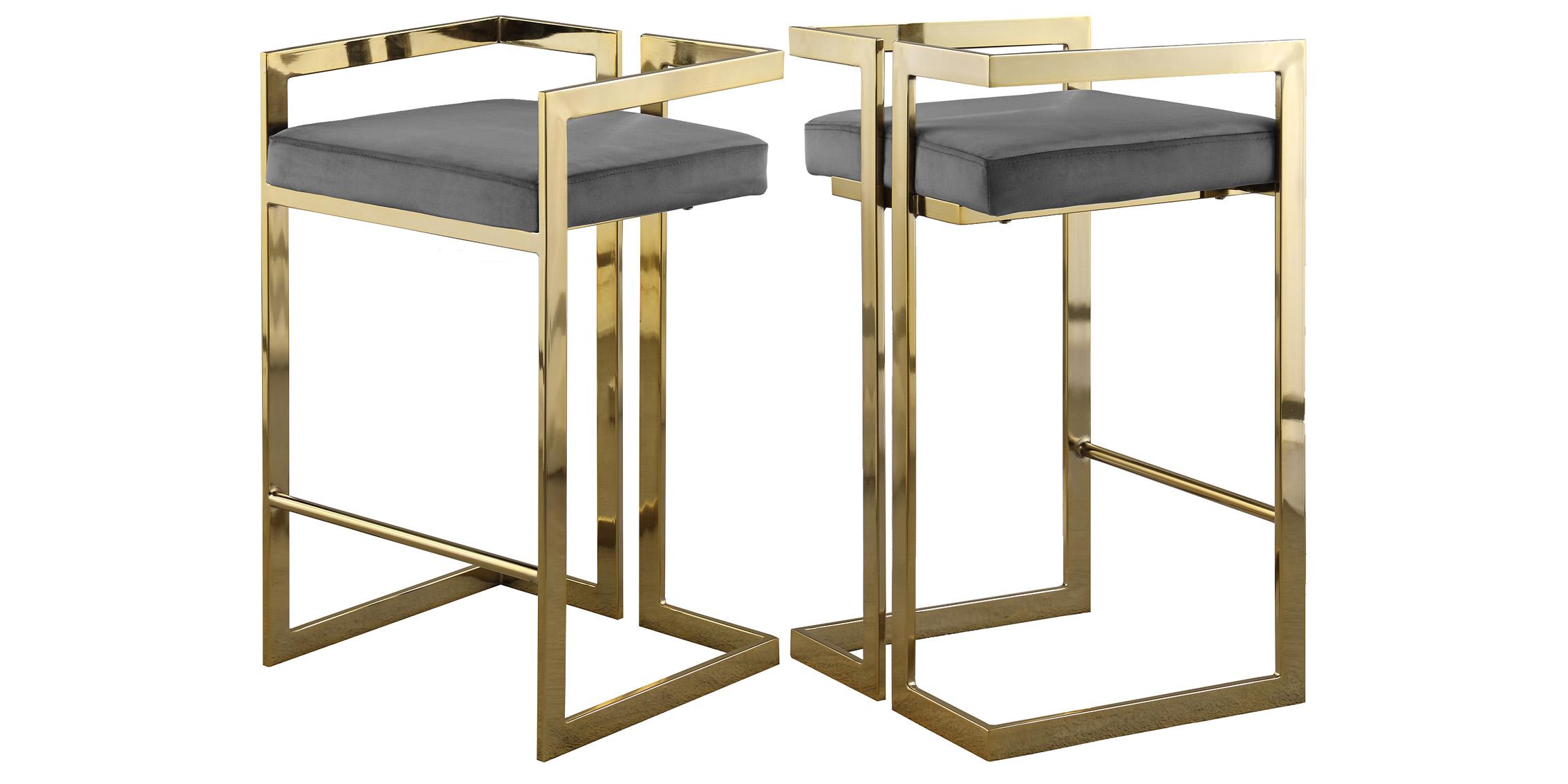 

        
Meridian Furniture EZRA 912Grey Counter Stool Set Gray/Gold Velvet 704831406191
