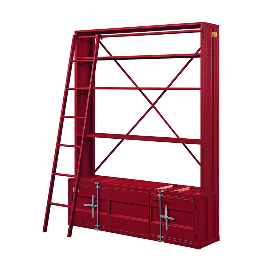 

    
Home Office Bookshelf & Ladder Cargo Red Cargo 39897 Acme Industrial Modern
