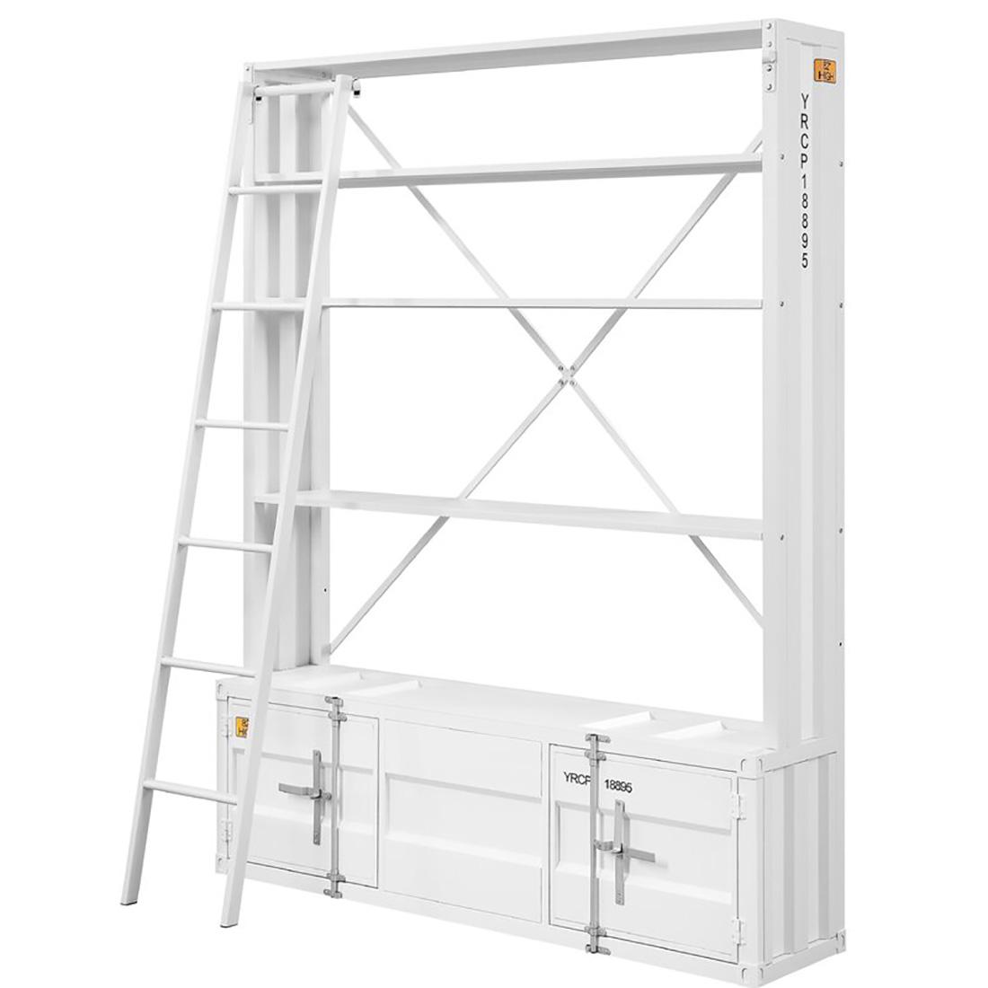 

    
Home Office Bookshelf & Ladder Cargo White 39882 Acme Industrial Contemporary
