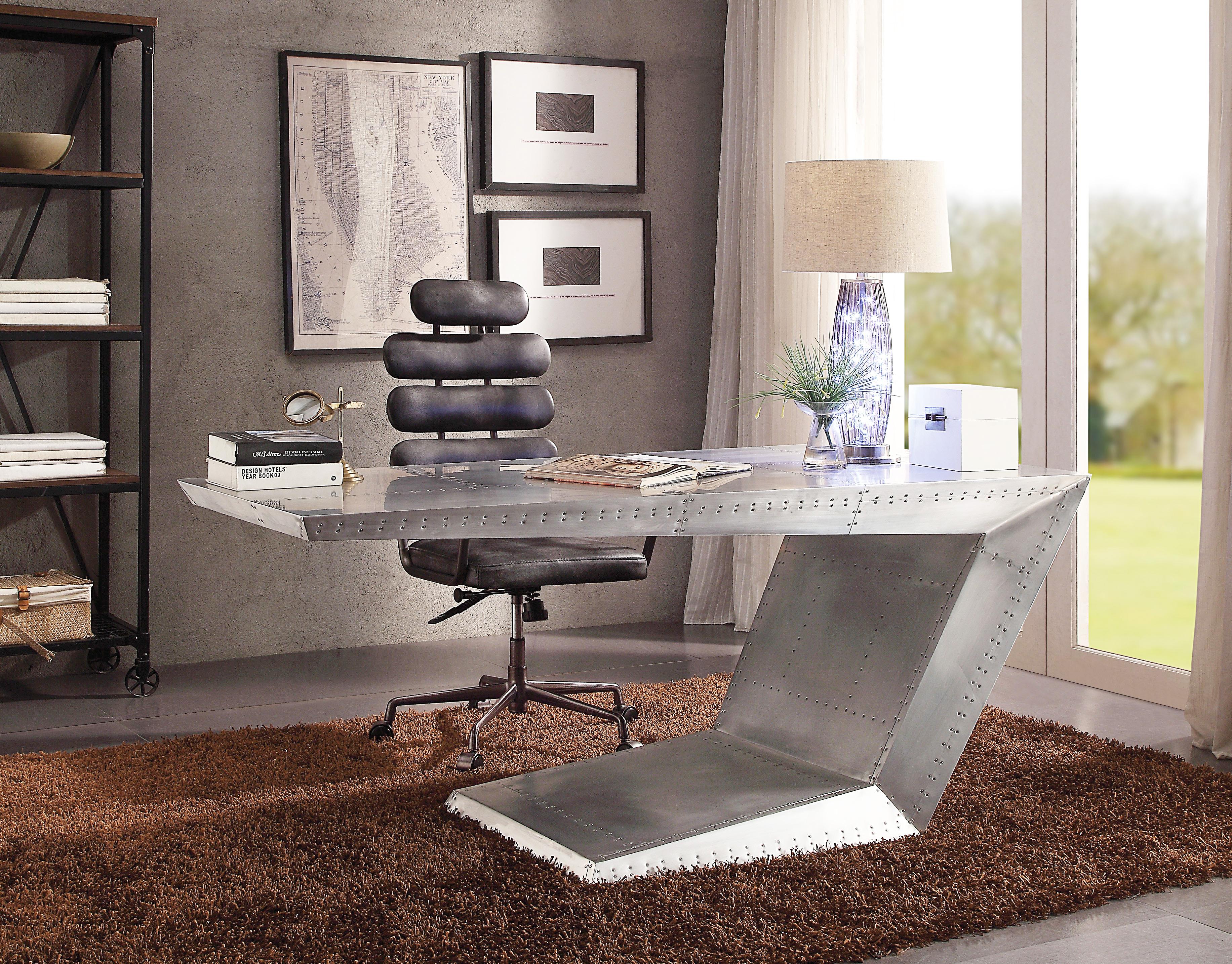 

    
Industrial Home Office Writing  Desk Aluminium  Acme Brancaster 92025
