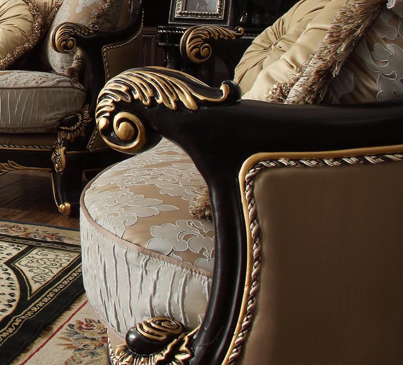 

                    
Homey Design Furniture HD-551 – 3PC SOFA SET Sofa Set Gold/Black Fabric Purchase 
