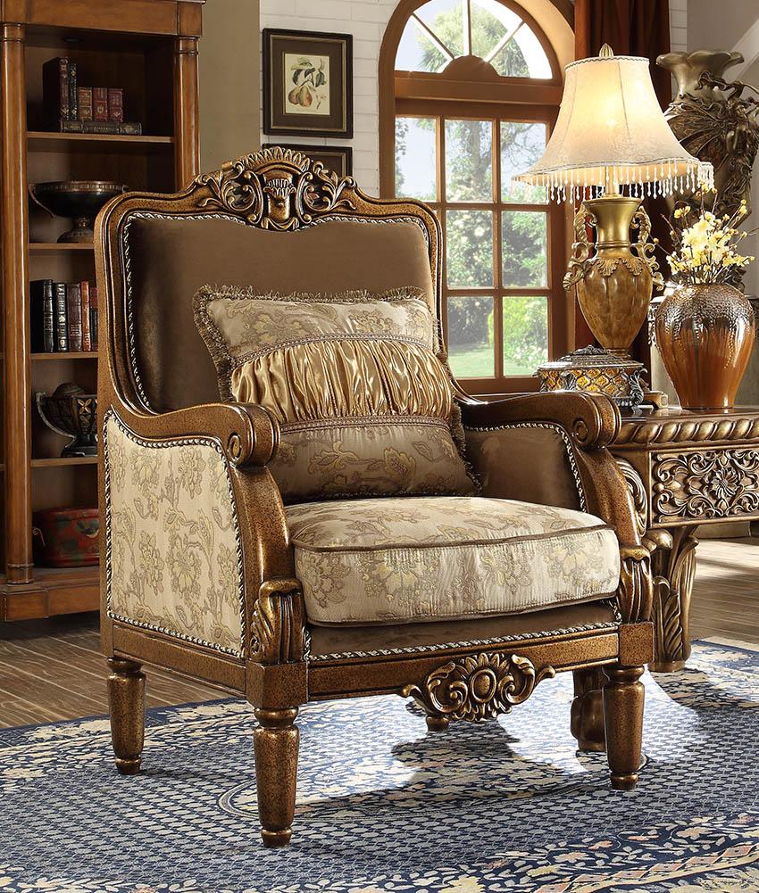 

    
Homey Design Furniture HD-610 – 3PC SOFA SET / HD-8011 – COFFEE TABLE Sofa Set Metallic/Gold Finish HD-610-4PC
