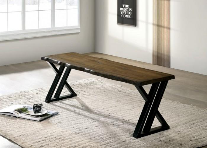 

    
Industrial Black/Dark Oak Solid Wood Bench Furniture of America Barbary CM3257A-BN
