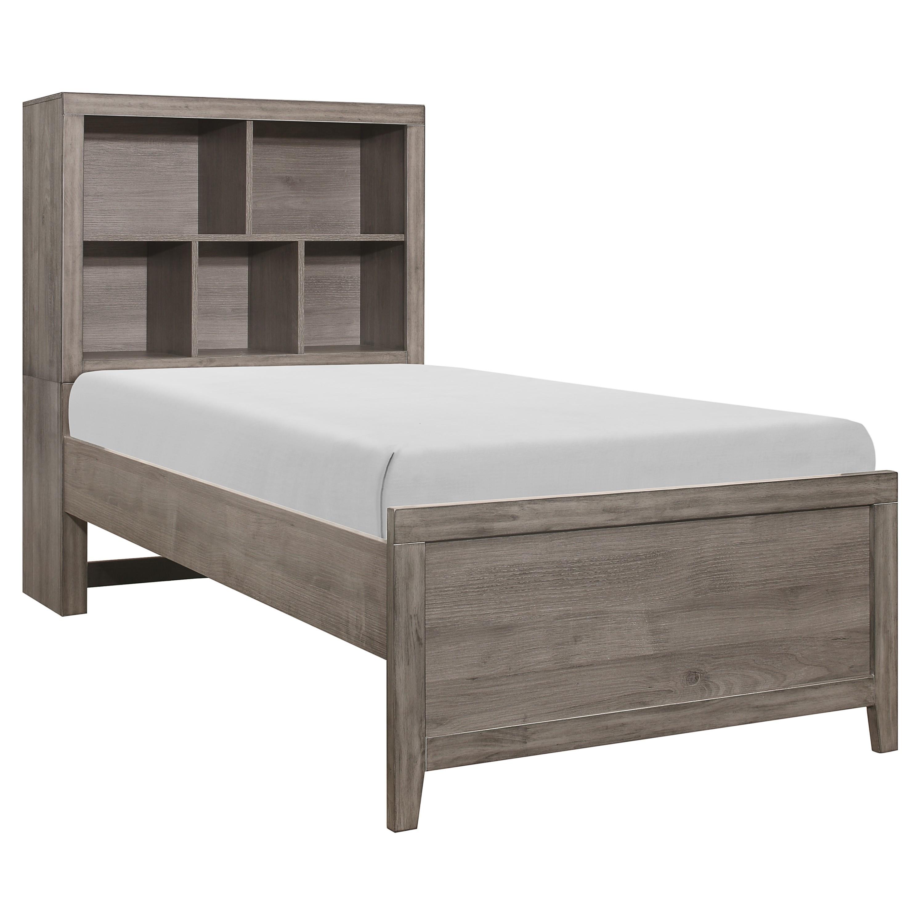 

    
Industrial Brownish Gray Wood Twin Bedroom Set 3pcs Homelegance 2042NBT-1* Woodrow
