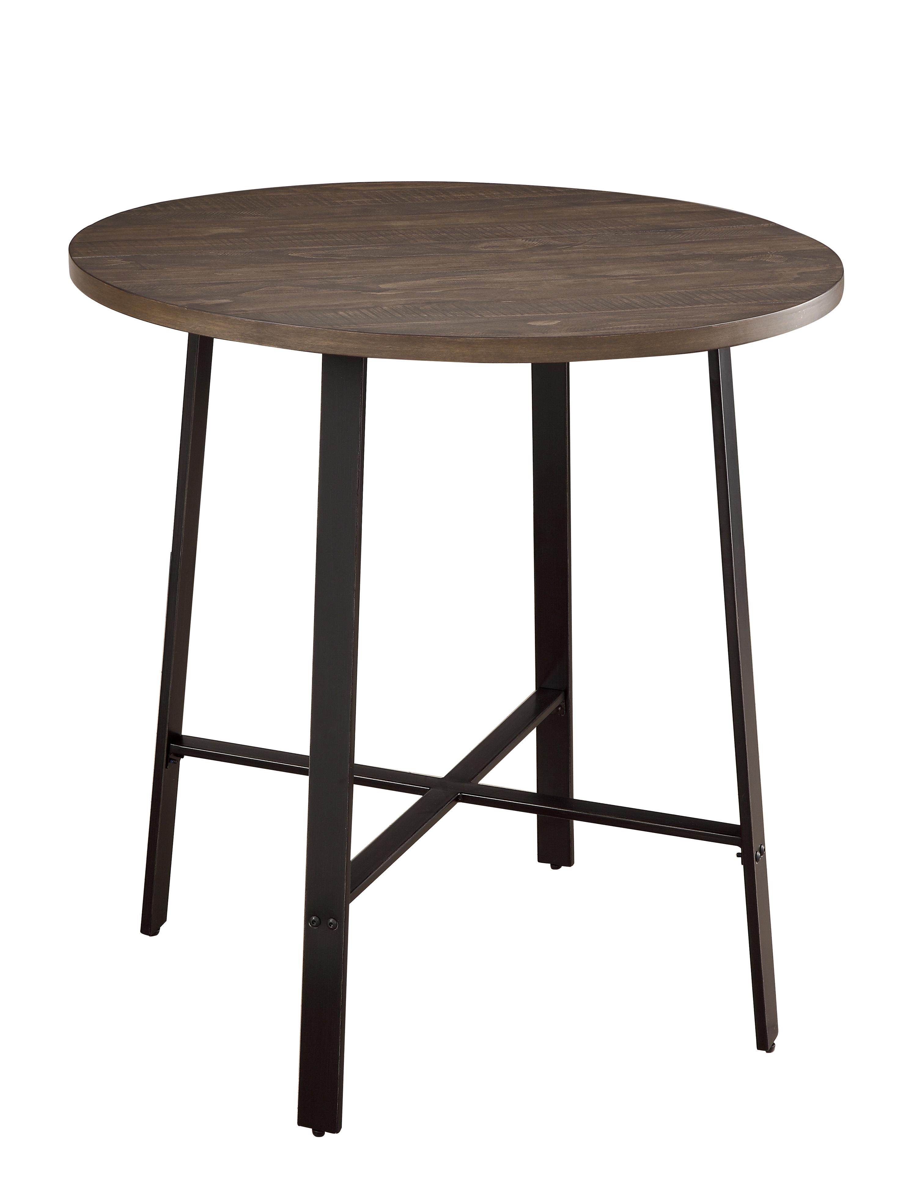 Rustic Counter Height Table 5607-36RD Chevre 5607-36RD in Brown 