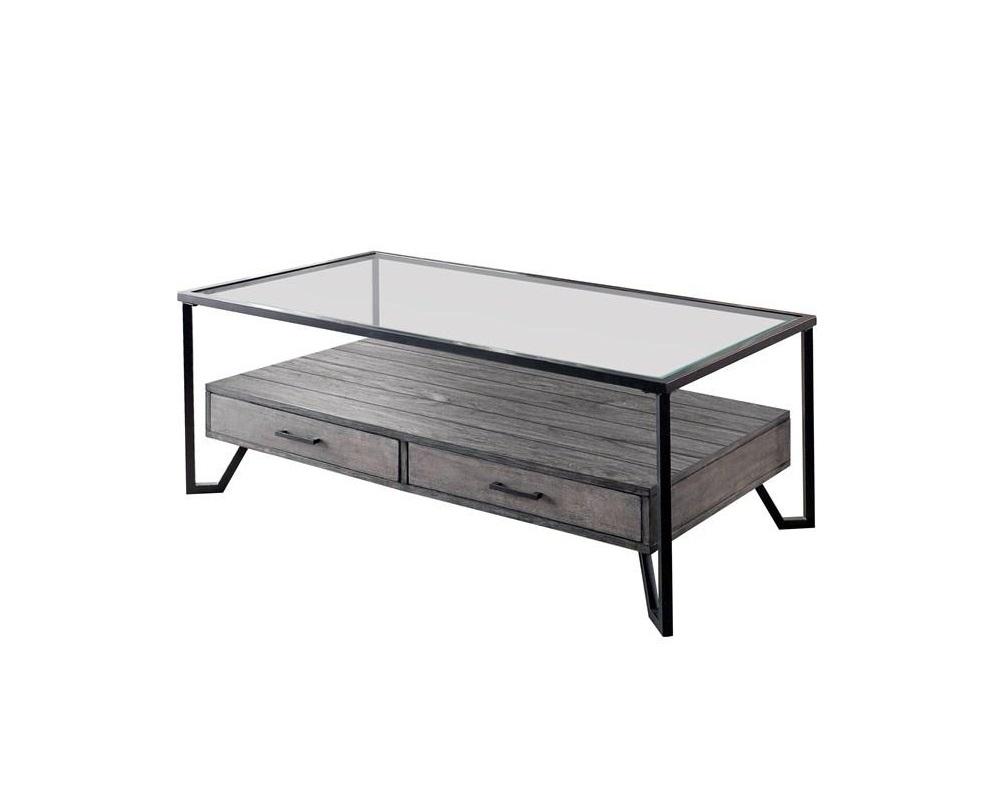

    
Industrial Gray & Black Tempered Glass Top Coffee Table Furniture of America CM4348C Ponderay
