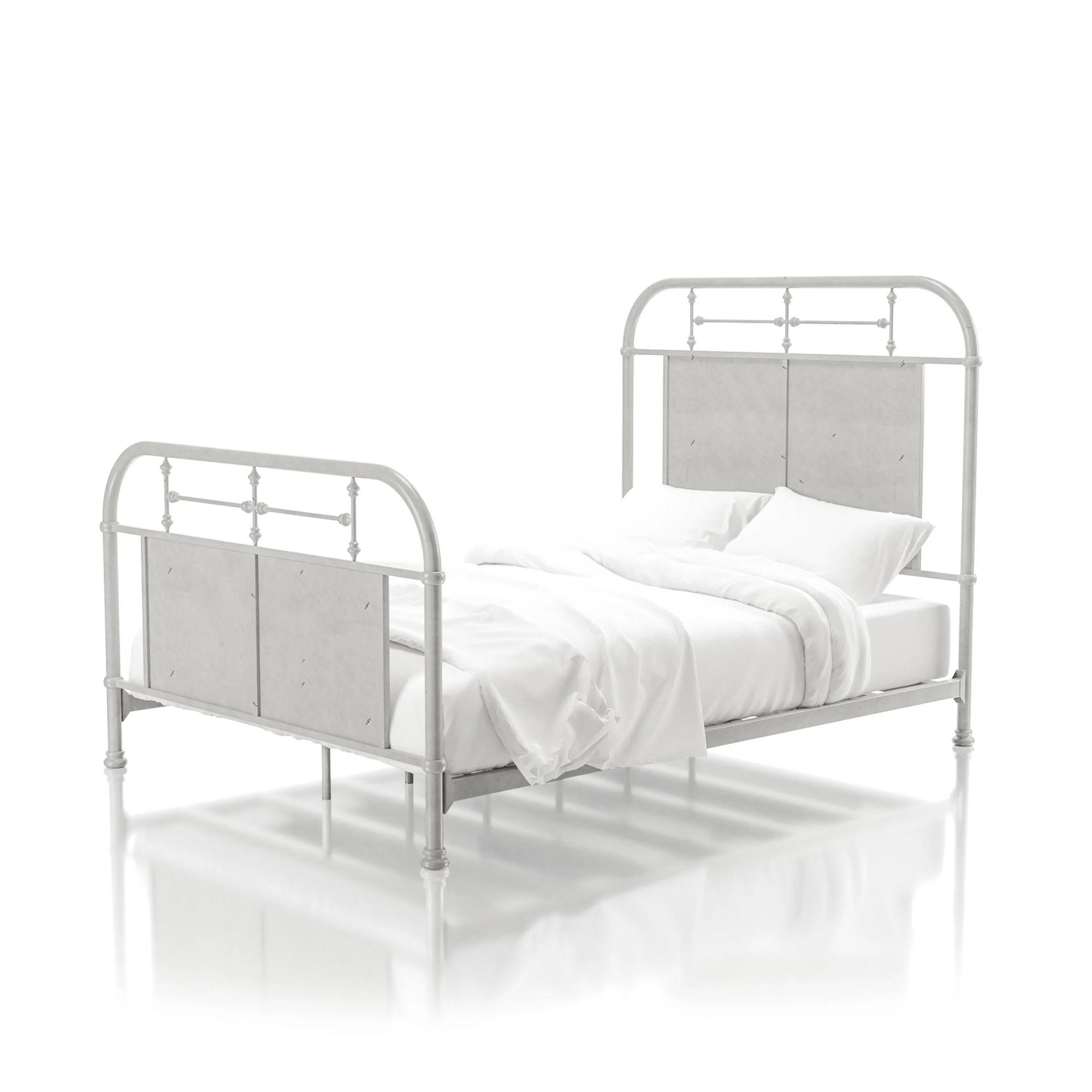 Transitional Metal Bed CM7502WH-T Haldus CM7502WH-T in White 