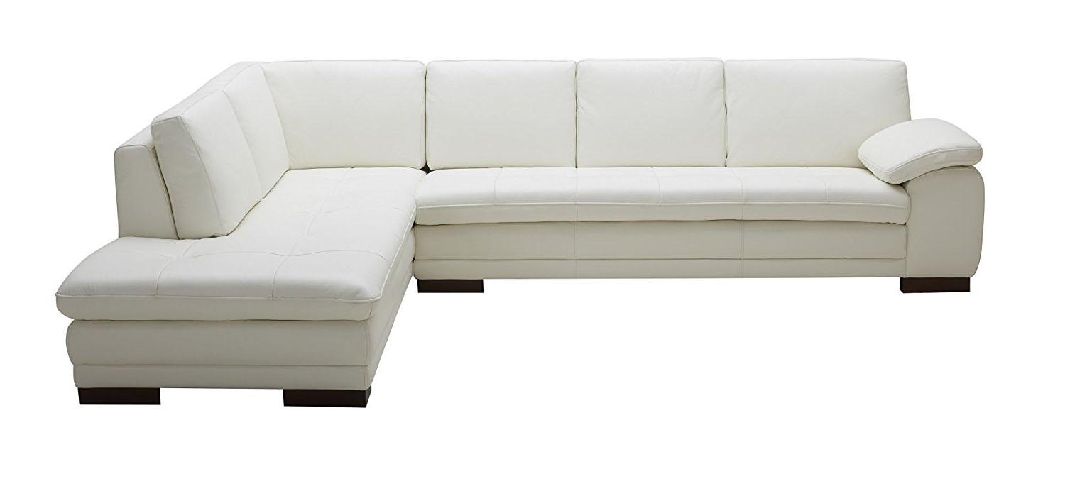 

    
625 Italian Leather Sectional in White LHC Modern J&M
