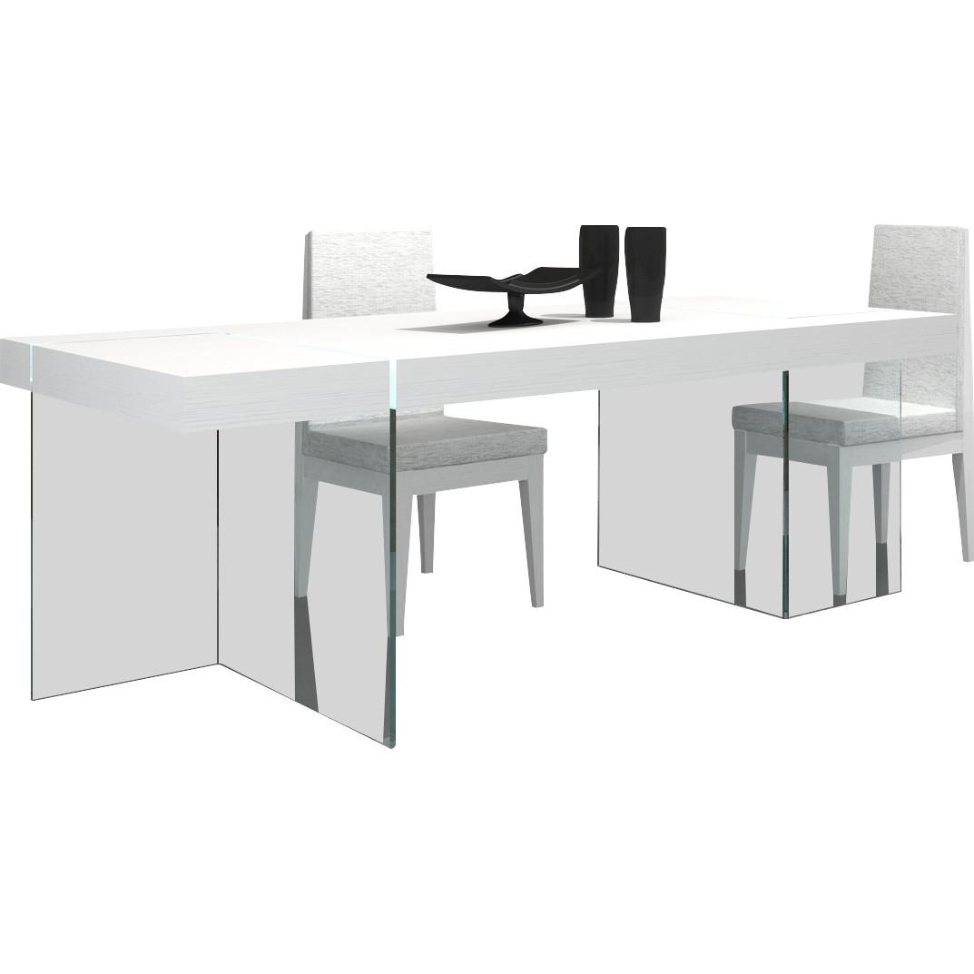 Contemporary Dining Table Cloud SKU176971-T-HG in White 