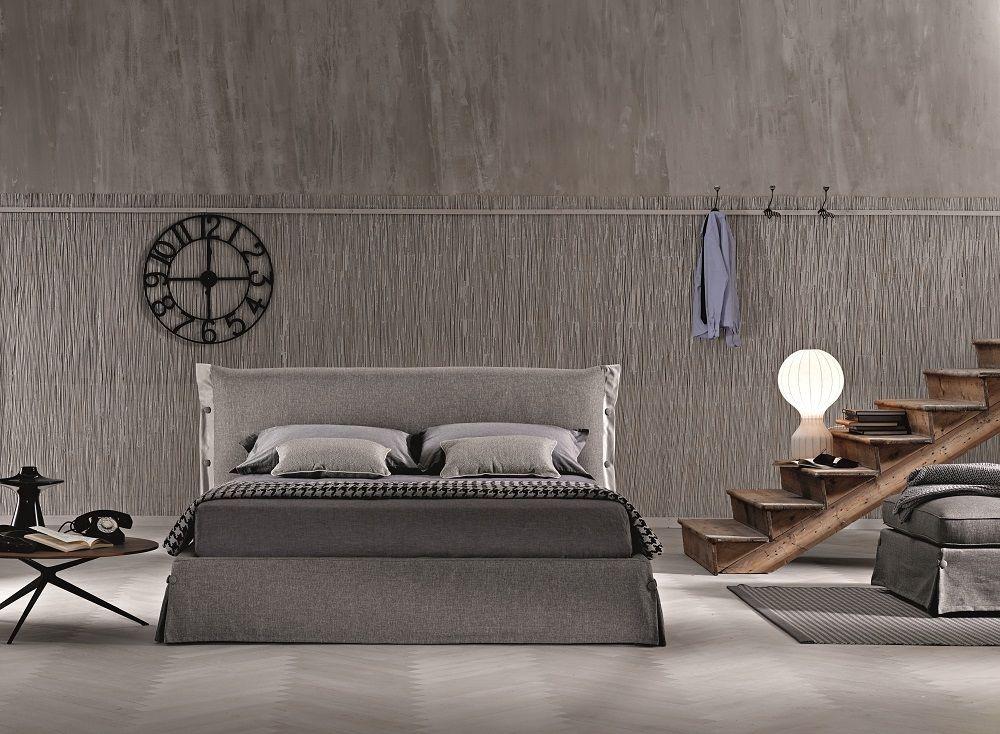 Contemporary Storage Bed Giselle SKU18085-Q-Bed in Gray Fabric