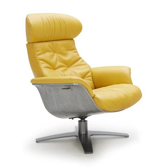 

    
Premium Mustard Italian Leather Lounge Chair W/Ottoman 2Pcs Contemporary J&M Karma
