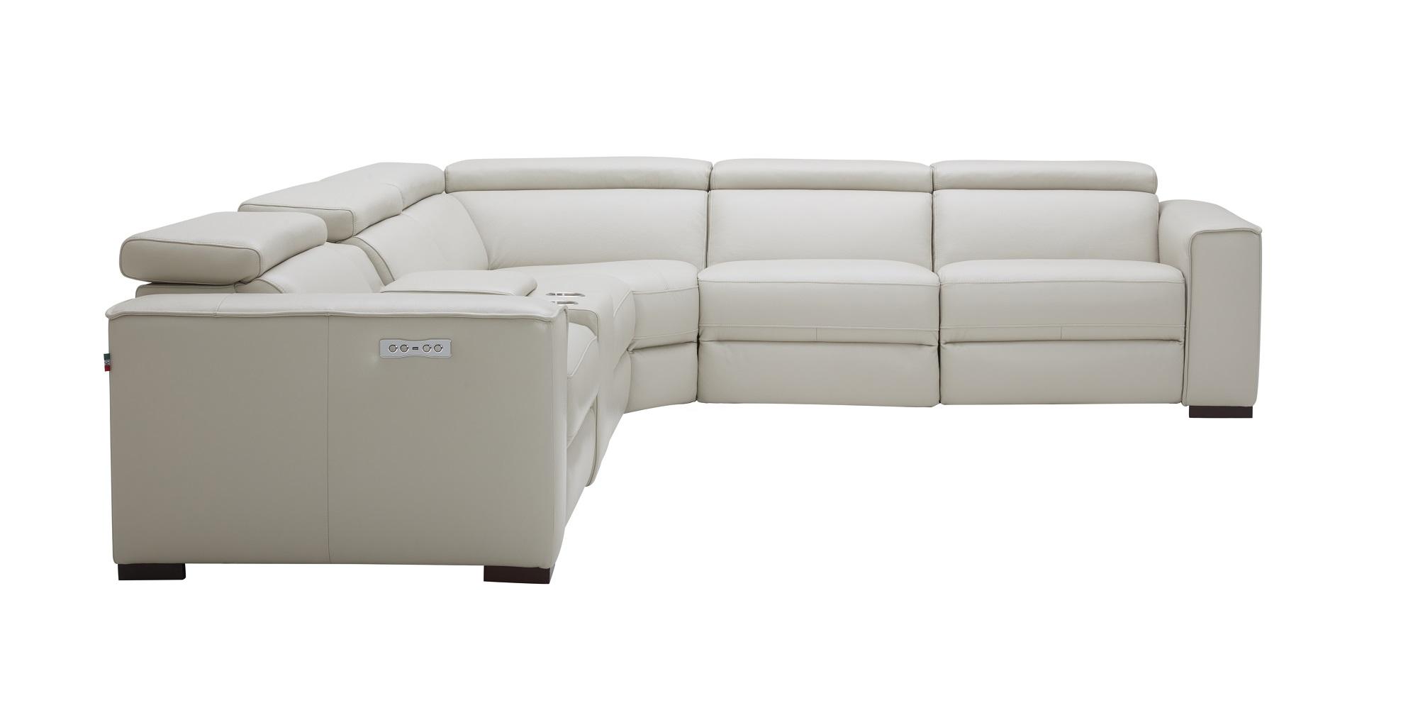 

                    
J&M Furniture Picasso Reclining Sectional Silver Top grain leather Purchase 
