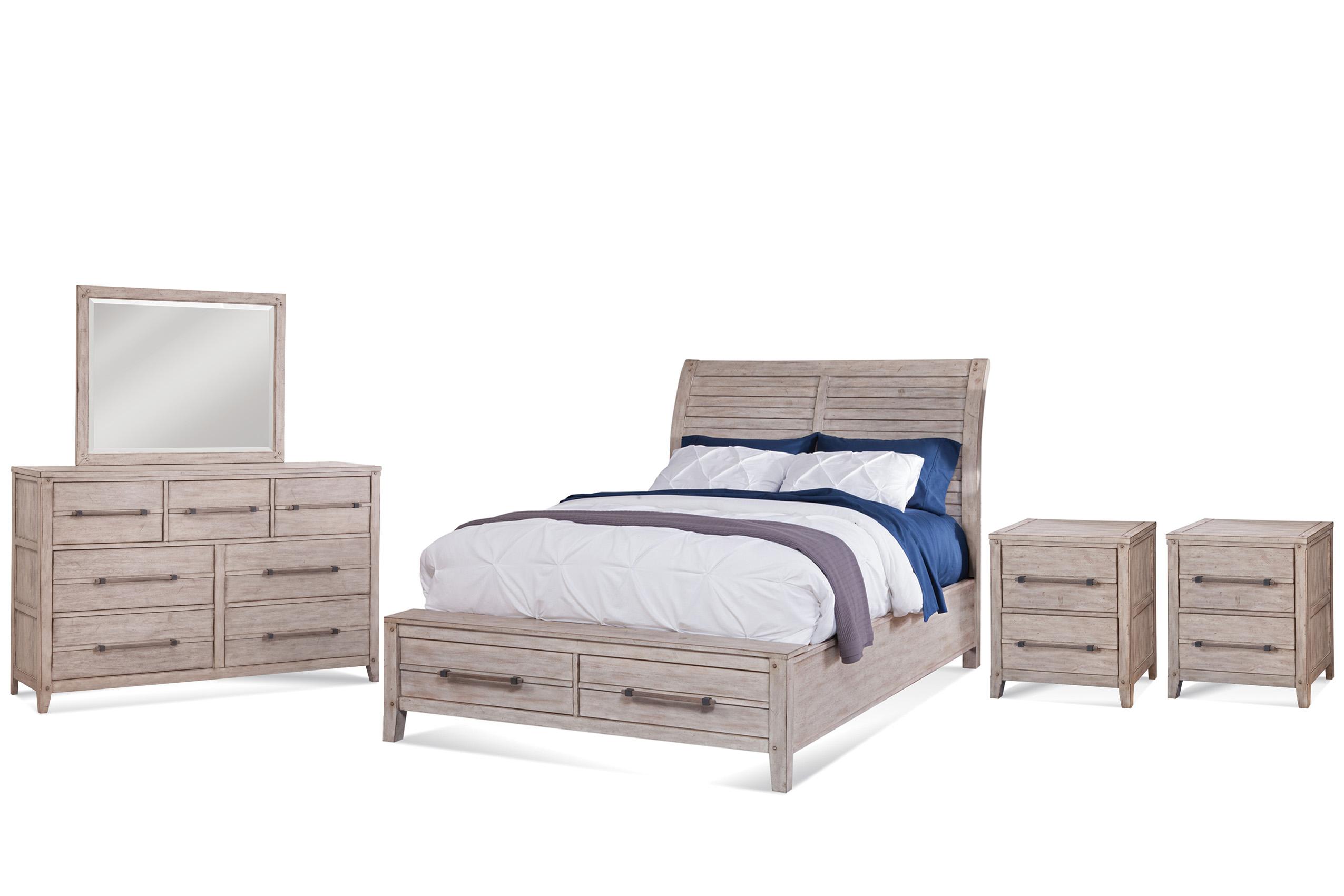 American Woodcrafters AURORA 2810-66PSB Sleigh Bedroom Set