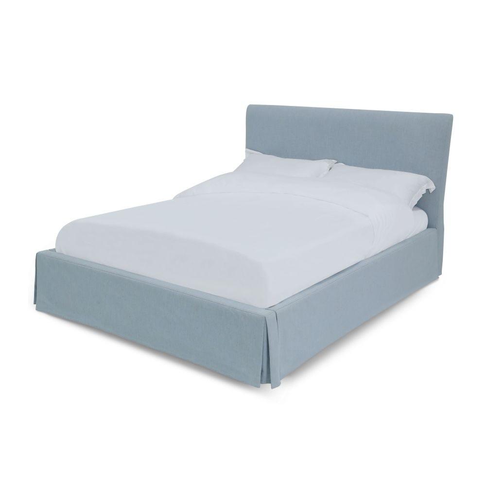

    
Light Blue Linen Blend Fabric Queen Platform Bed JULIETTE SHELBY by Modus Furniture
