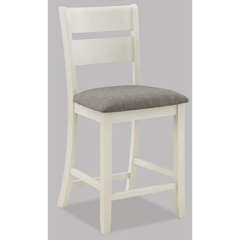 

    
Light Gray & White Counter Chair Set by Crown Mark Dakota 2713CG-S-24-2pcs
