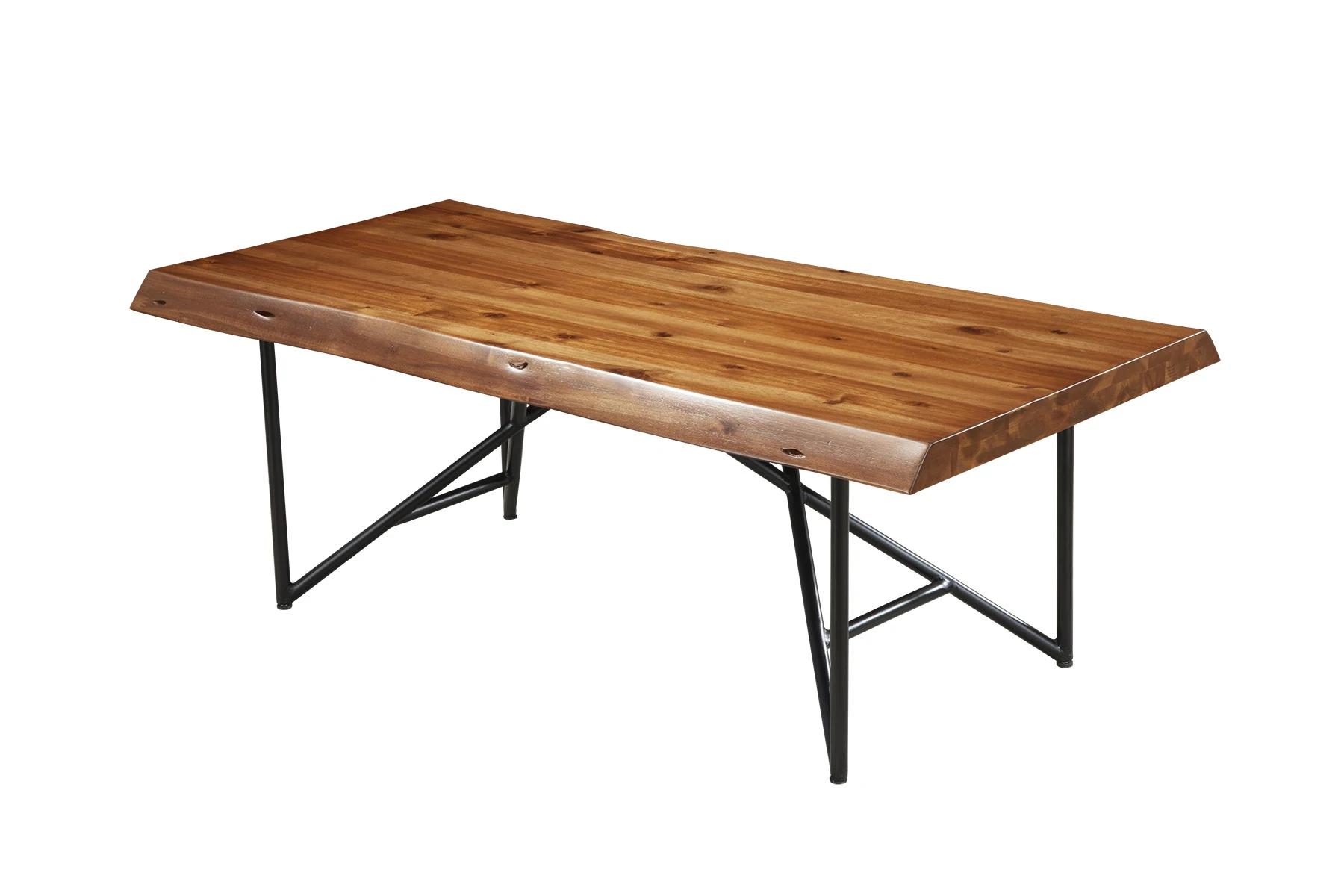 

        
Alpine Furniture LIVE EDGE Coffee Table Set Walnut/Black  812702027939
