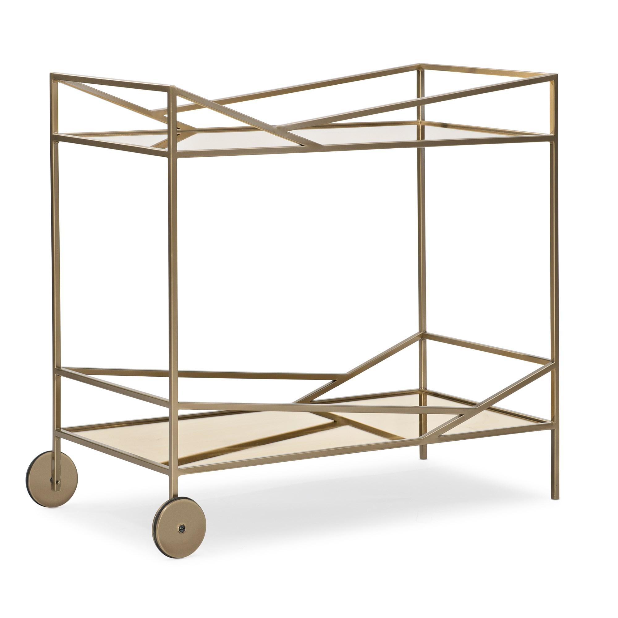 

    
Lucent Bronze Smooth Metallic Paint Contemporary VECTOR BAR CART by Caracole
