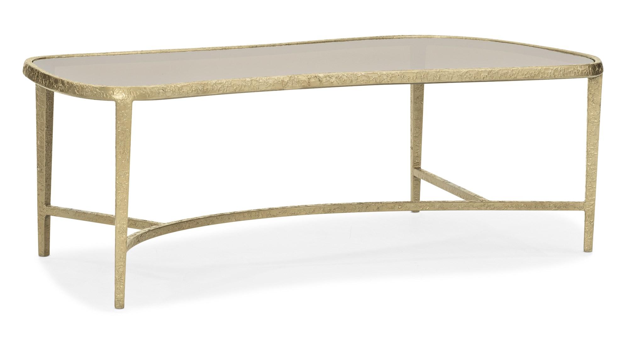 Contemporary Coffee Table CONTOUR COCKTAIL TABLE M101-419-401 in Bronze 