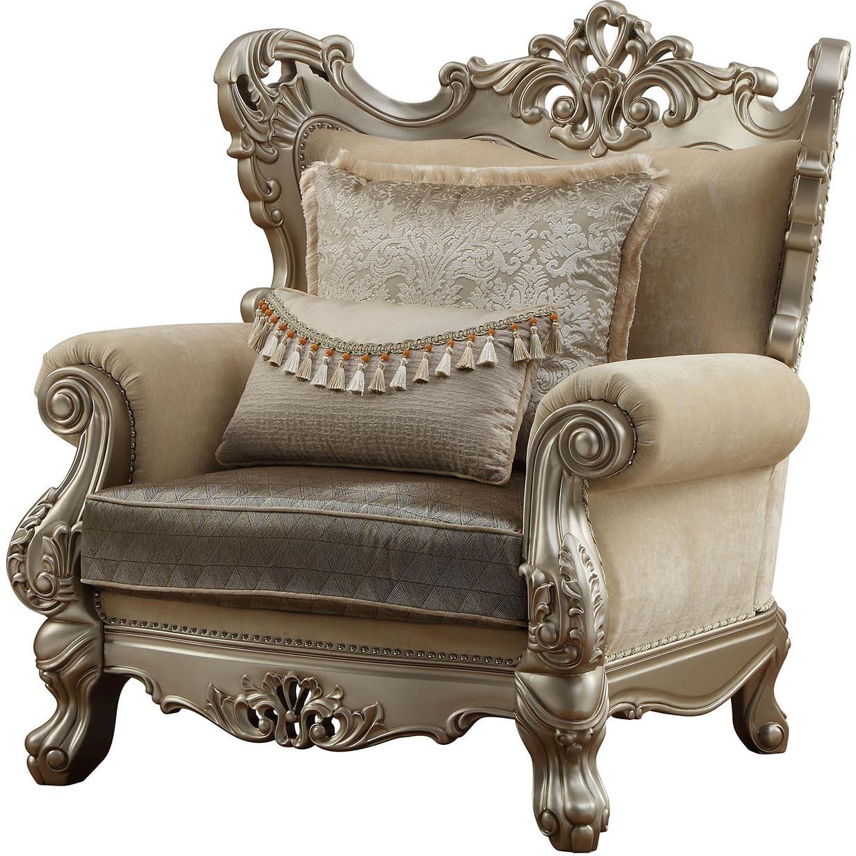

        
Acme Furniture Ranita 51040 Sofa Set Tan/Champagne Fabric 0840412157554

