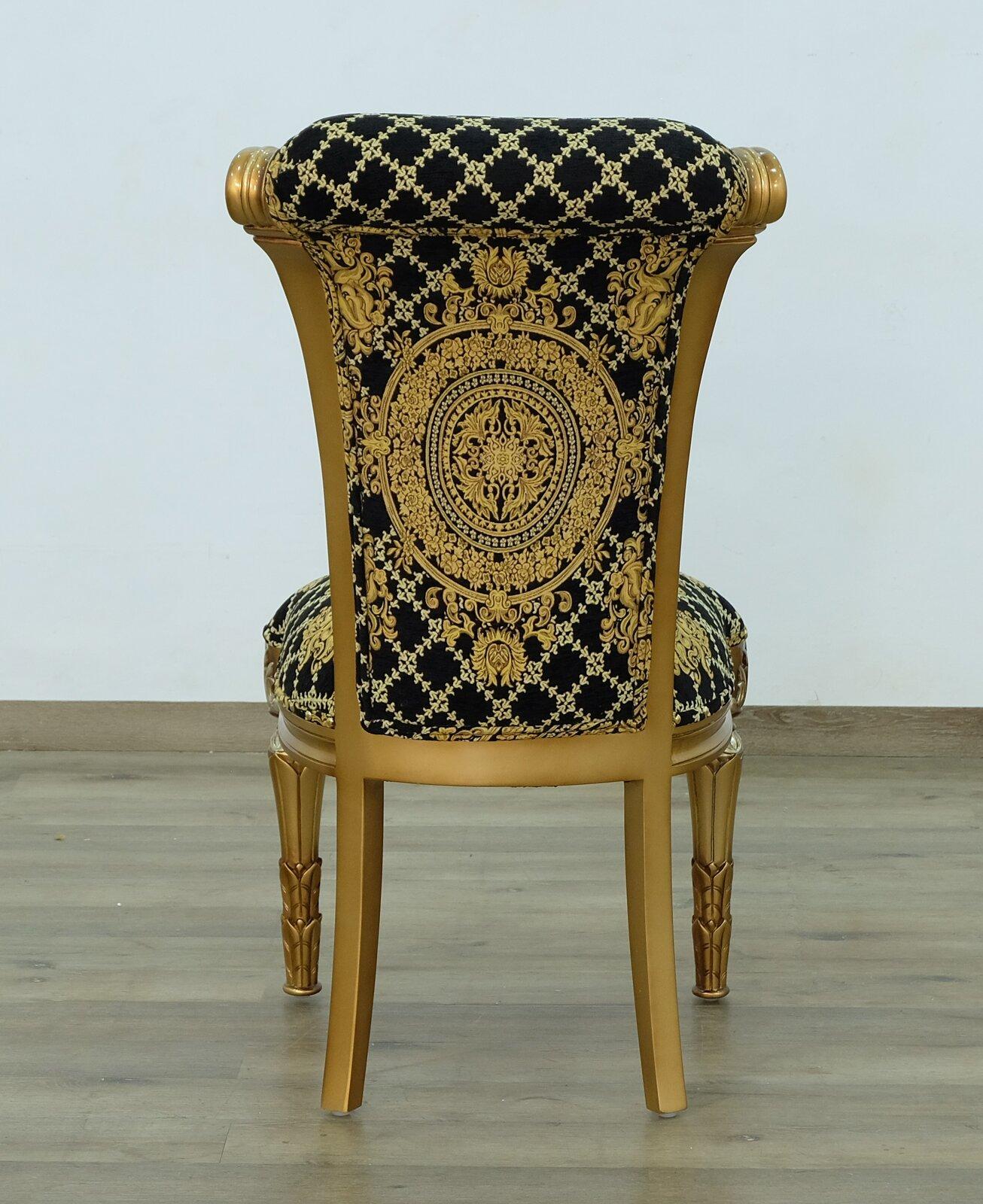

    
EUROPEAN FURNITURE VALENTINA Dining Chair Set Ebony/Gold/Bronze/Black 61958-SC-Set-2
