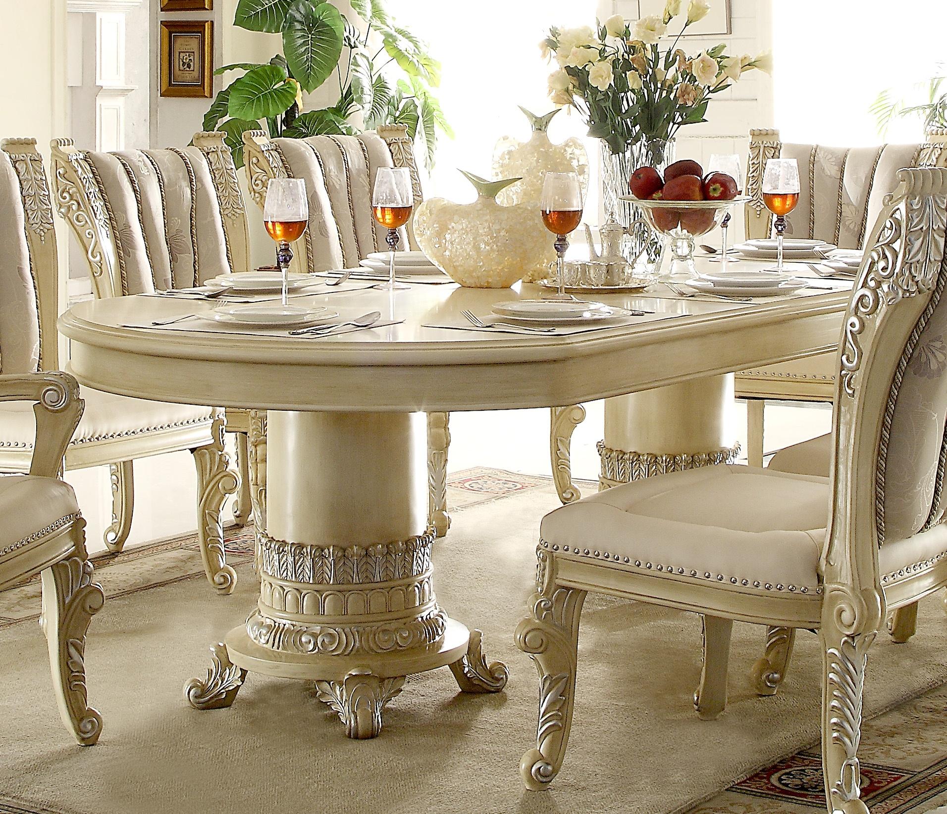 Traditional Dining Table HD-5800 HD-D5800 in Cream 