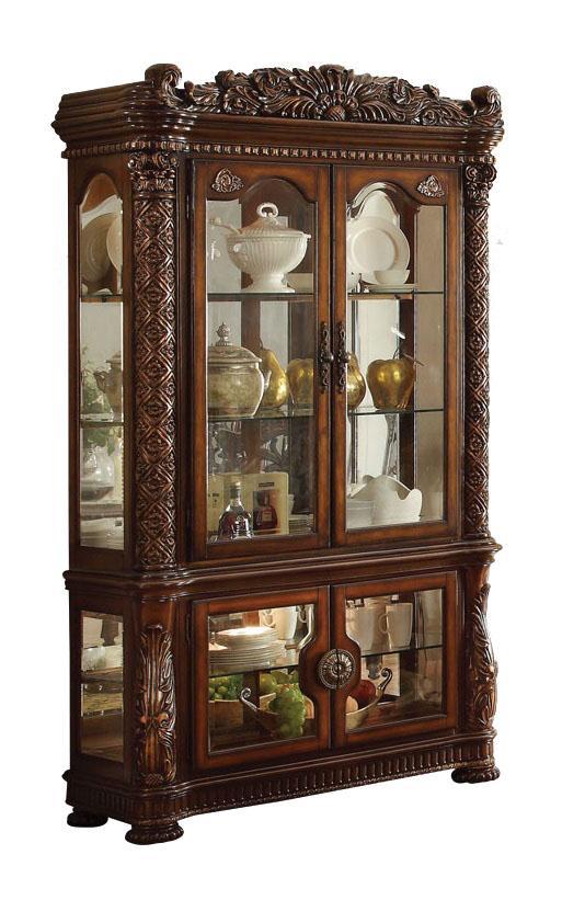

    
Luxury Curio Cabinet Cherry Vendome-62023 Carved Wood Acme Victorian Vintage
