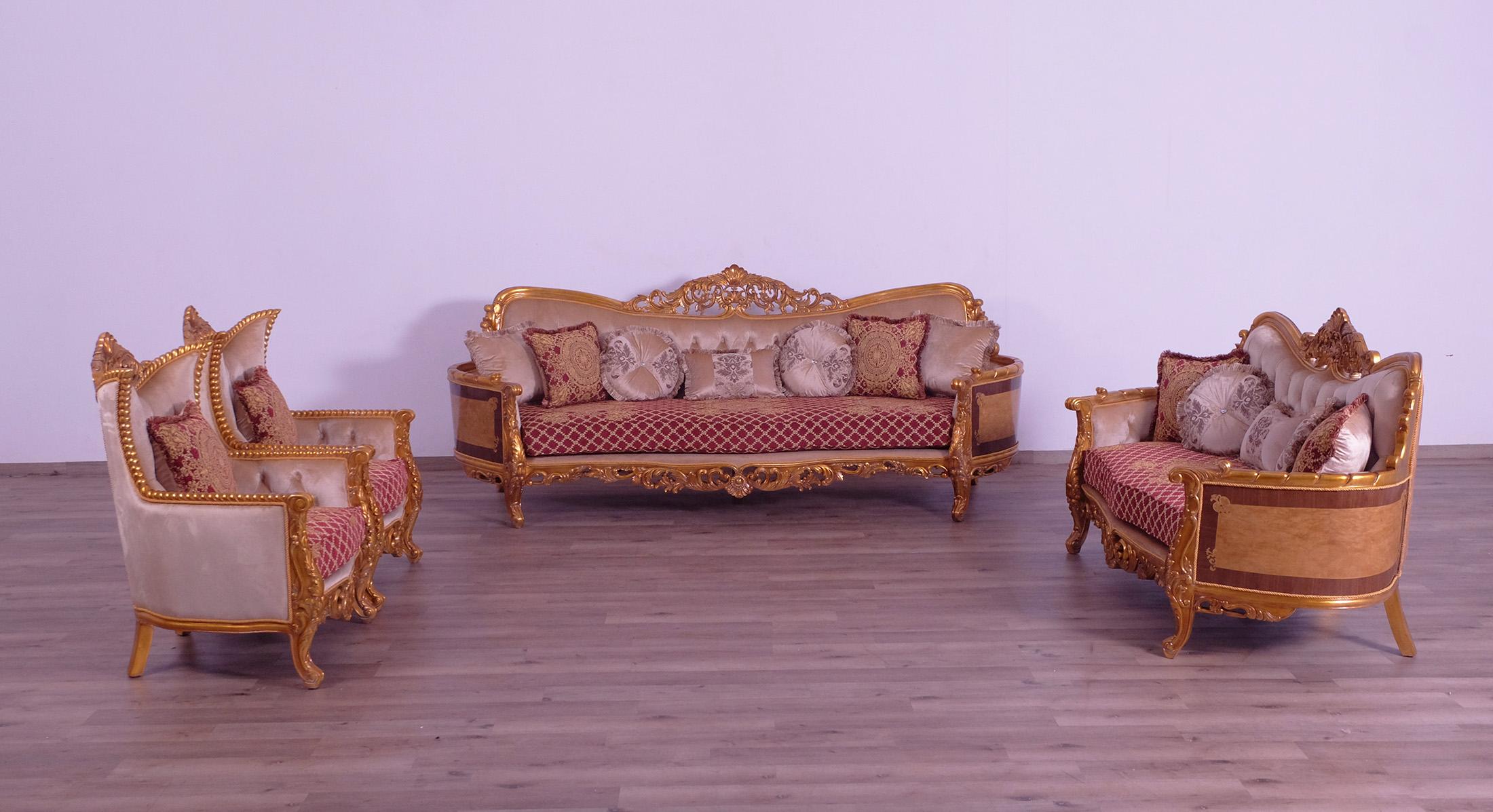 

    
 Photo  Luxury Sand Red & Gold Wood Trim MODIGLIANI Chair Set 2 Pcs EUROPEAN FURNITURE

