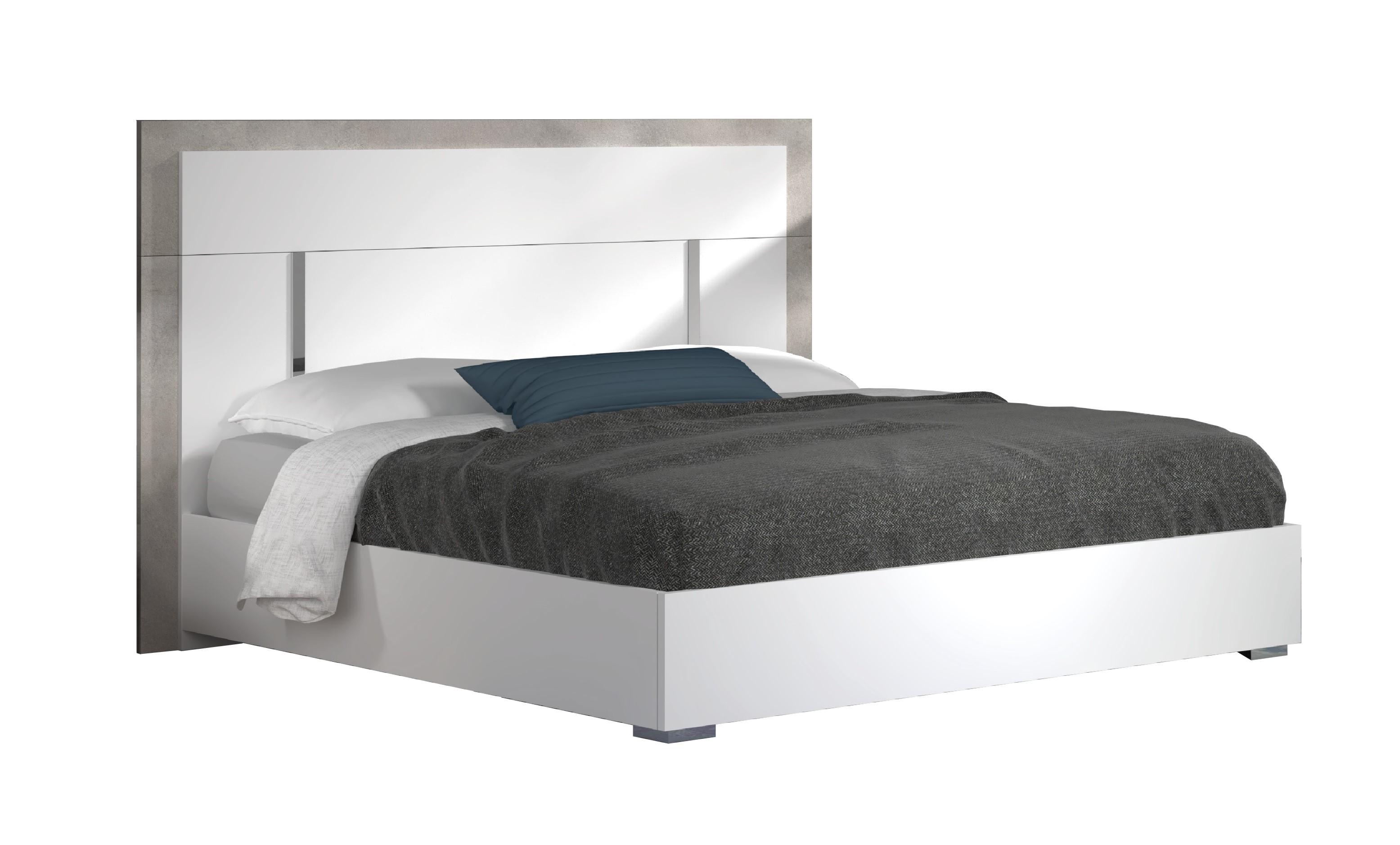 Contemporary, Modern Panel Bed Infinity 17448-Q in White 
