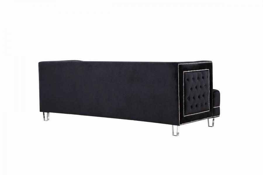 

    
Meridian Furniture Lucas 609BL-S Sofa Black 609BL-S
