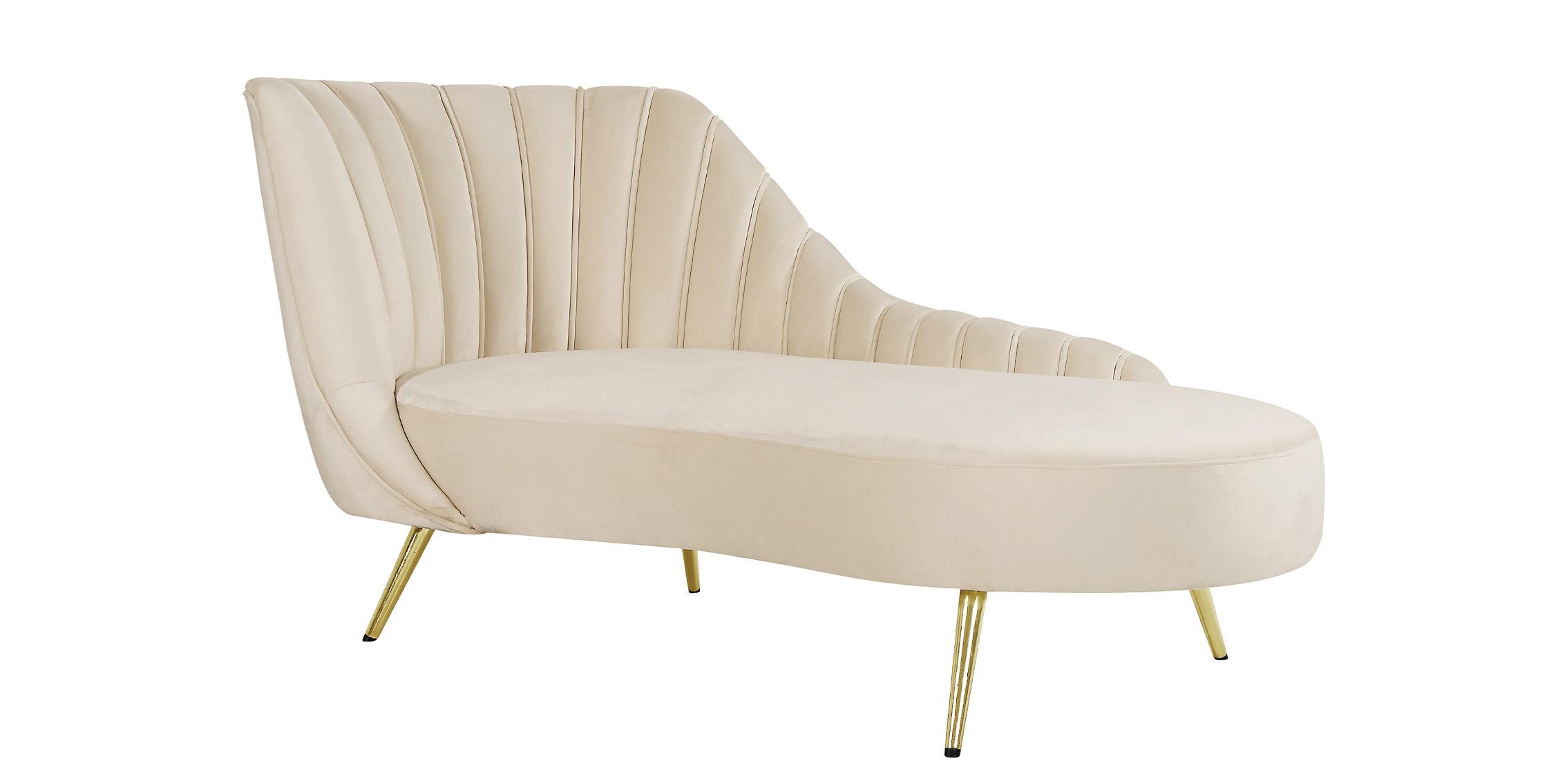 

    
Glam Cream Velvet Curved Back Chaise Lounge 622Cream Margo Meridian Contemporary
