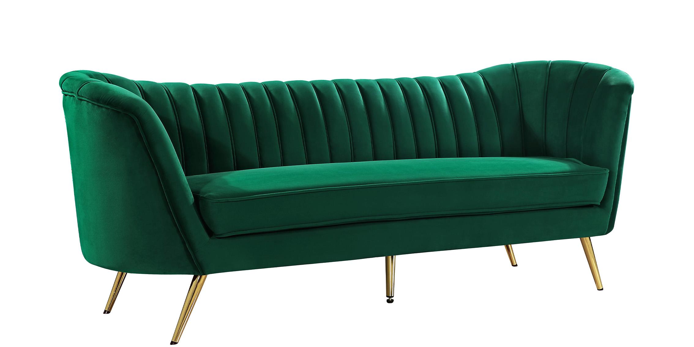 

    
Glam Green Velvet Sofa Set 2Pcs Margo 622Green-S Meridian Modern Contemporary
