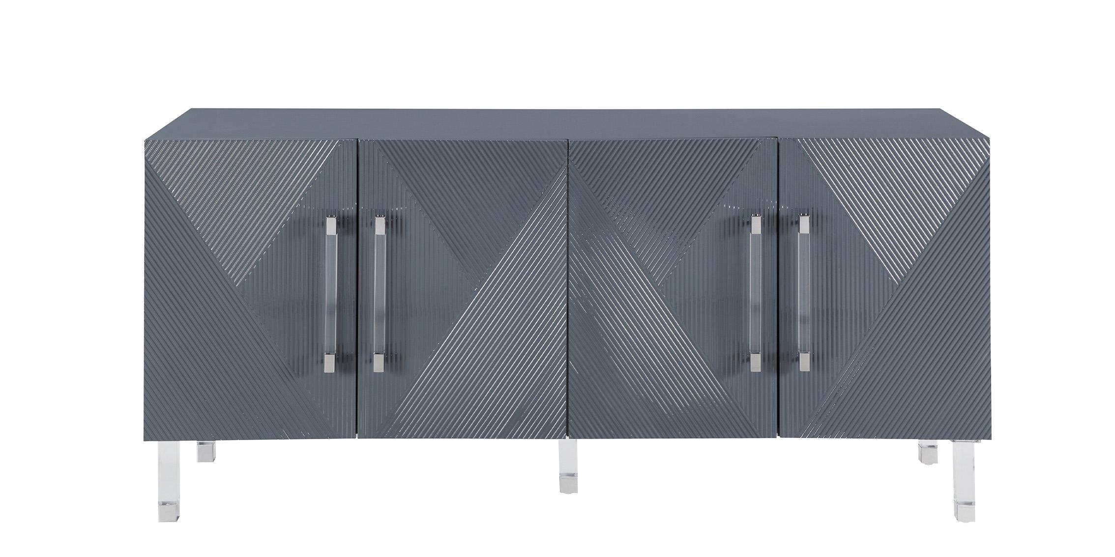 

    
Grey Lacquer Sideboard/Buffet ANASTASIA 320 Meridian Contemporary Modern
