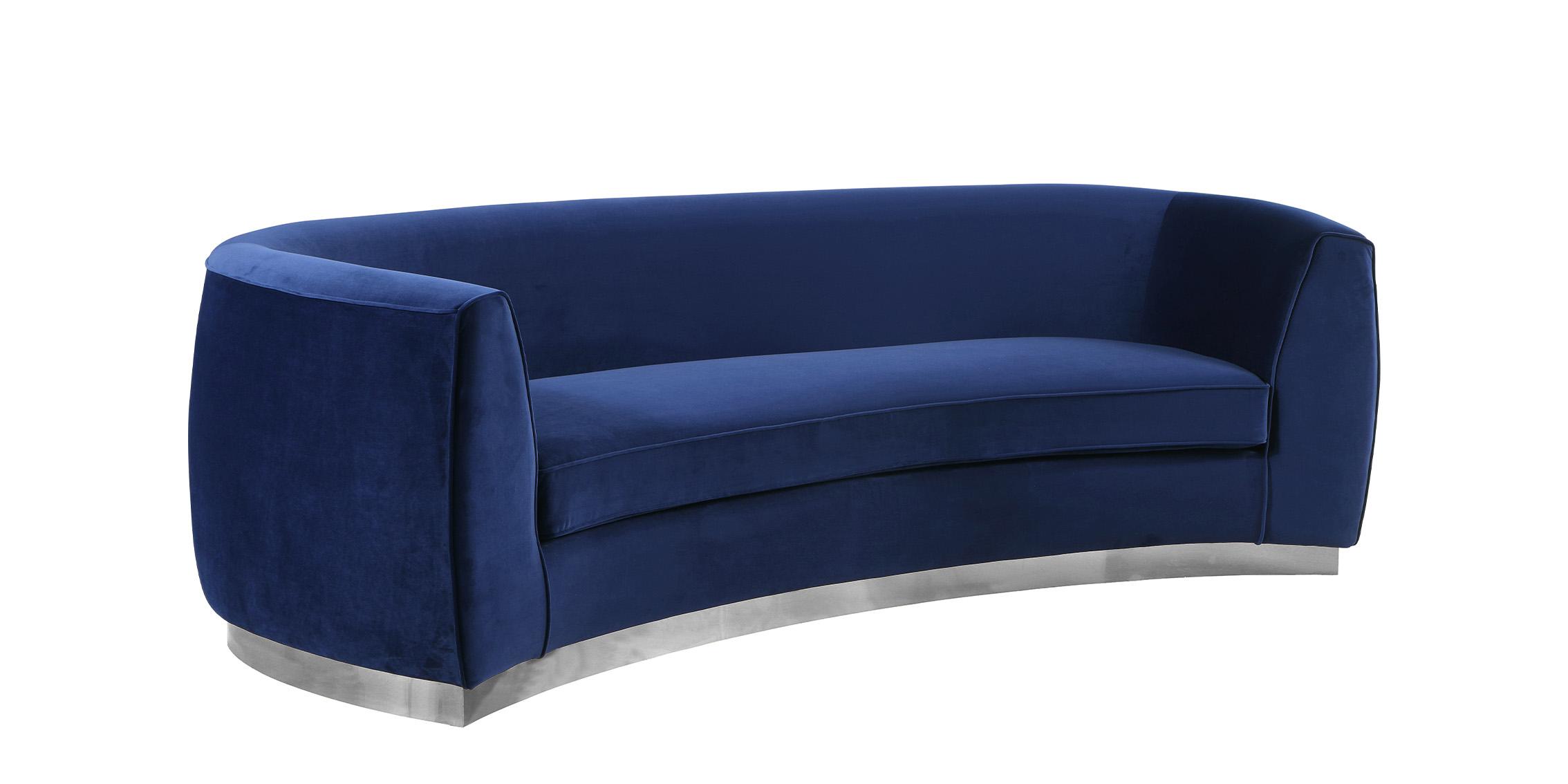 

        
Meridian Furniture Julian 621Navy-S-Set-2 Sofa Set Navy Soft Velvet 00647899950438
