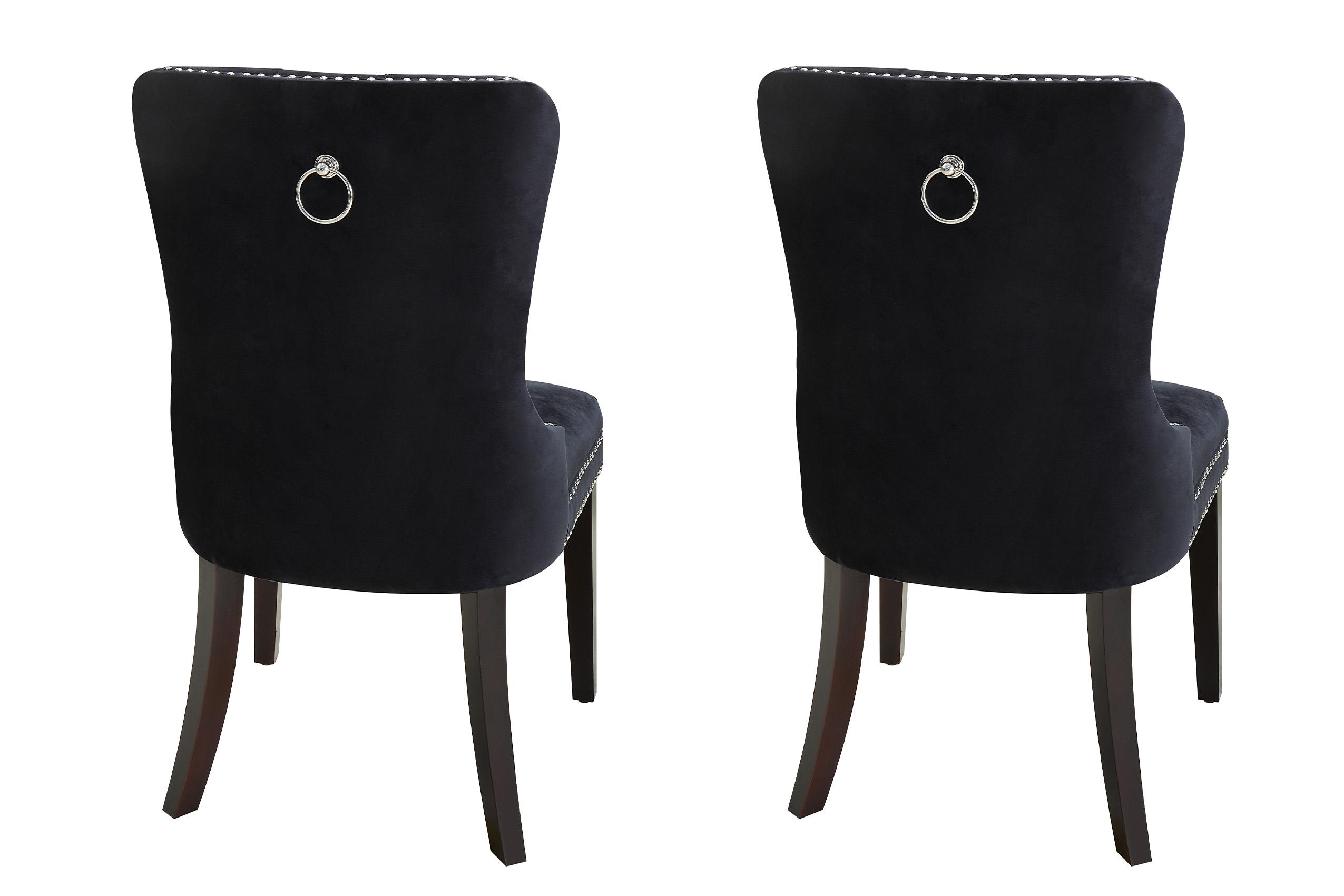 

        
Meridian Furniture Nikki 740Black-C Dining Chair Set Black Velvet 00647899948121
