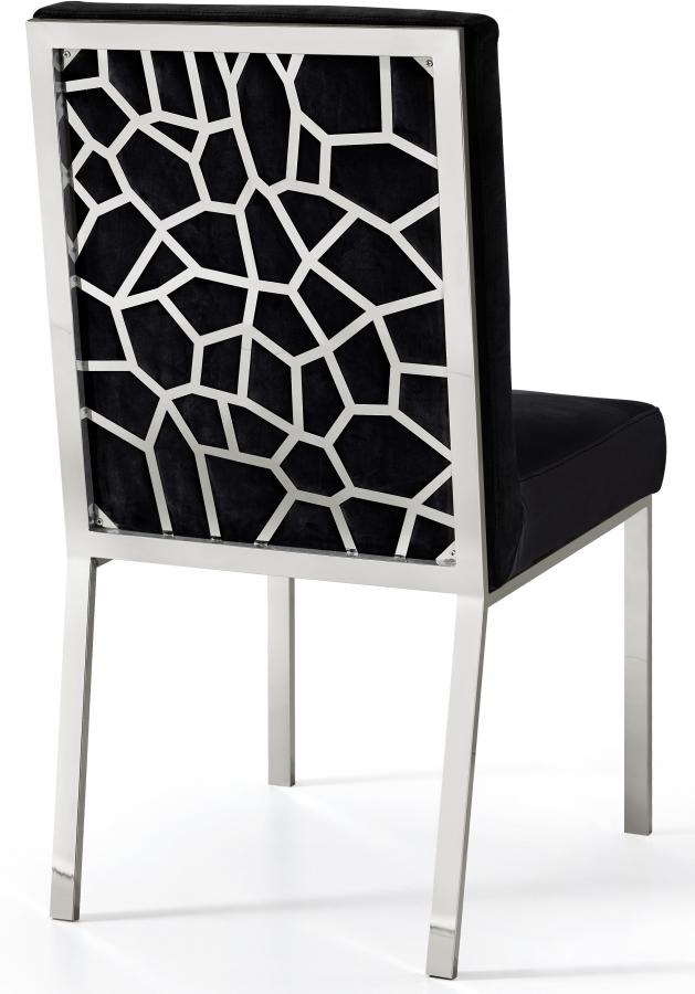 

        
Meridian Furniture Opal 736Black-C-Set-4 Dining Chair Set Black Velvet 00647899948602
