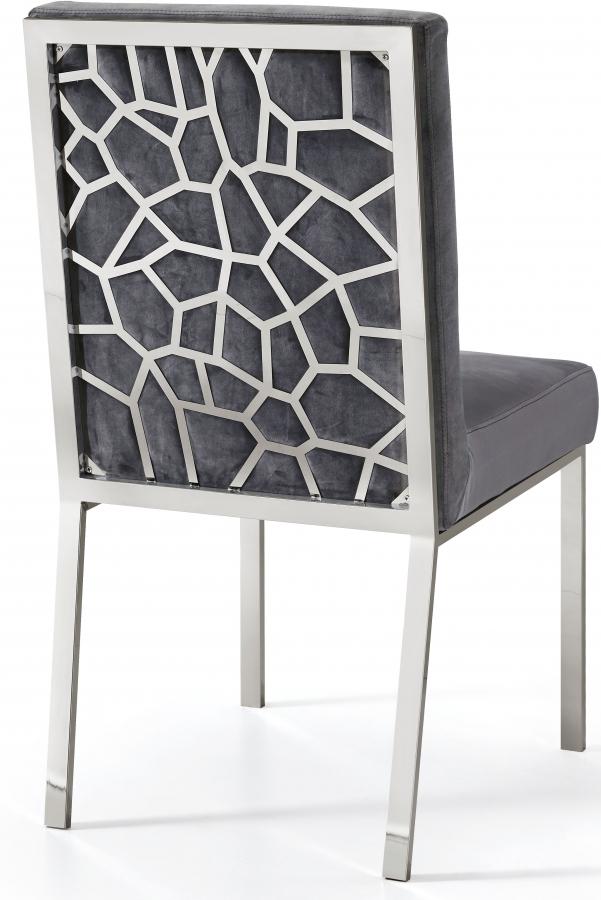 

        
Meridian Furniture Opal 736Grey-C-Set-4 Dining Chair Set Gray Velvet 00647899948596
