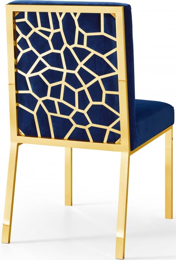 

        
Meridian Furniture Opal 737Navy-C-Set-4 Dining Chair Set Navy Velvet 00647899948633
