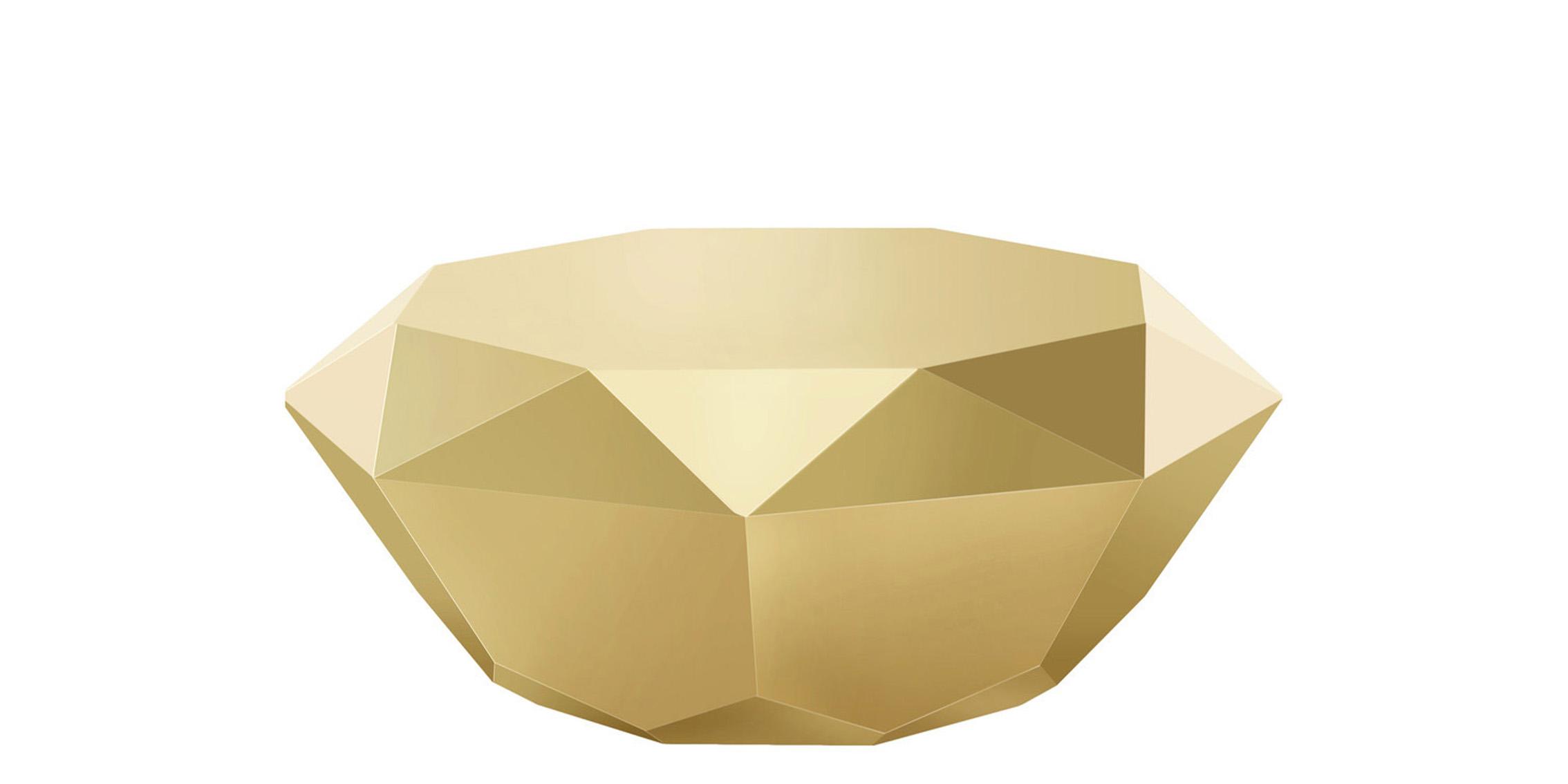

    
Glam Gold Diamond Shape Coffee Table Gemma 222Gold-C Meridian Modern
