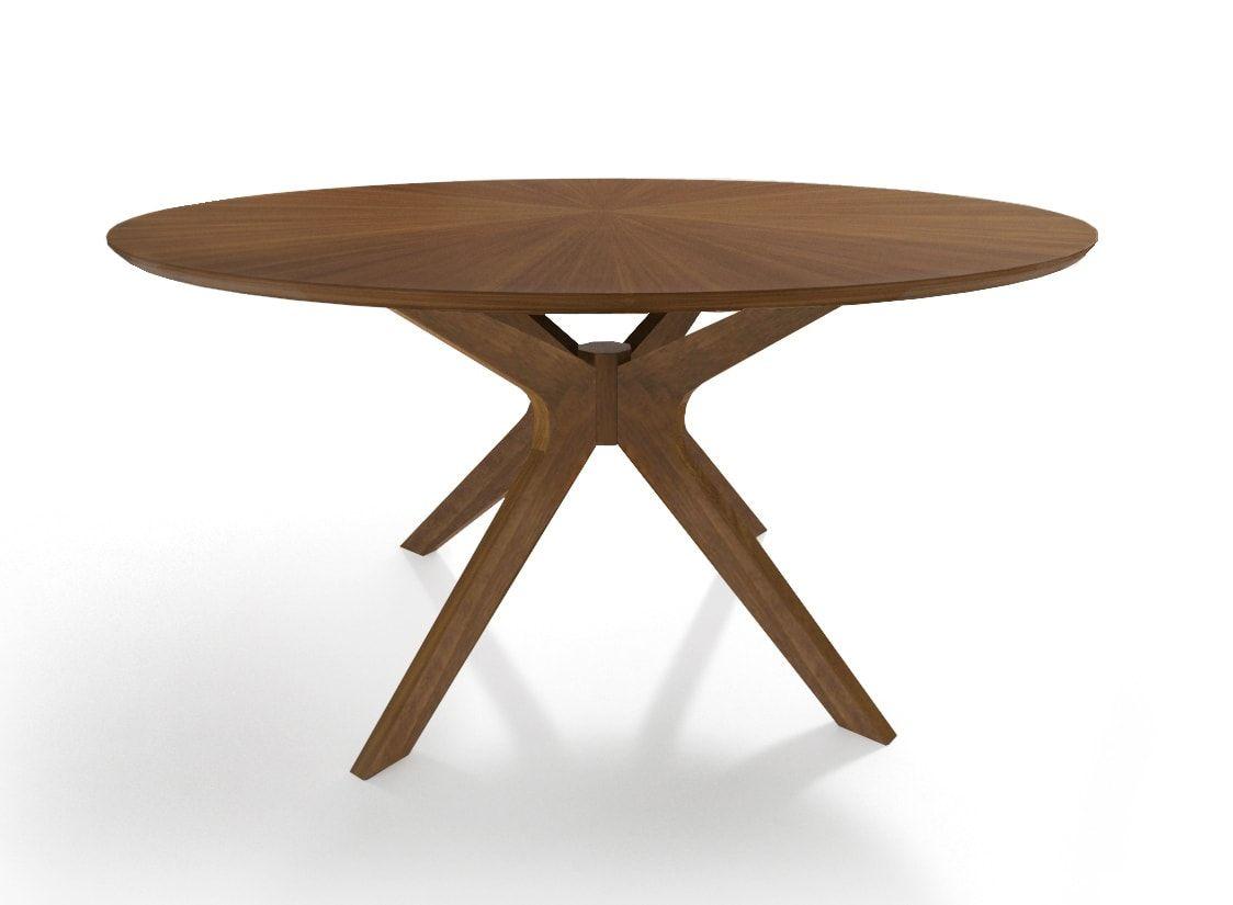 

    
Modern 47" Round Walnut Dining Table + 4 Chairs by VIG Modrest Prospect

