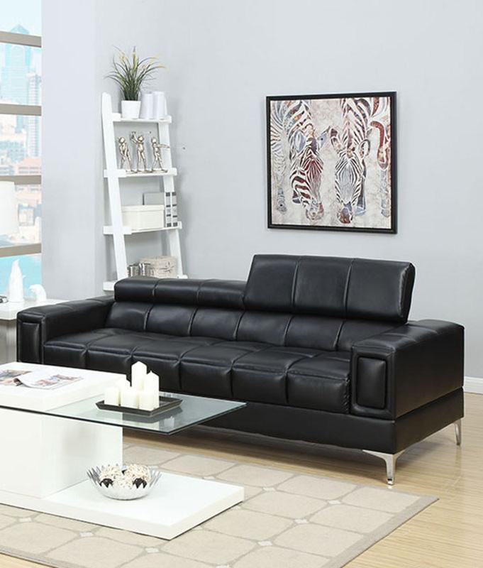 

    
Poundex Furniture F7239 Sofa Loveseat Black F7239
