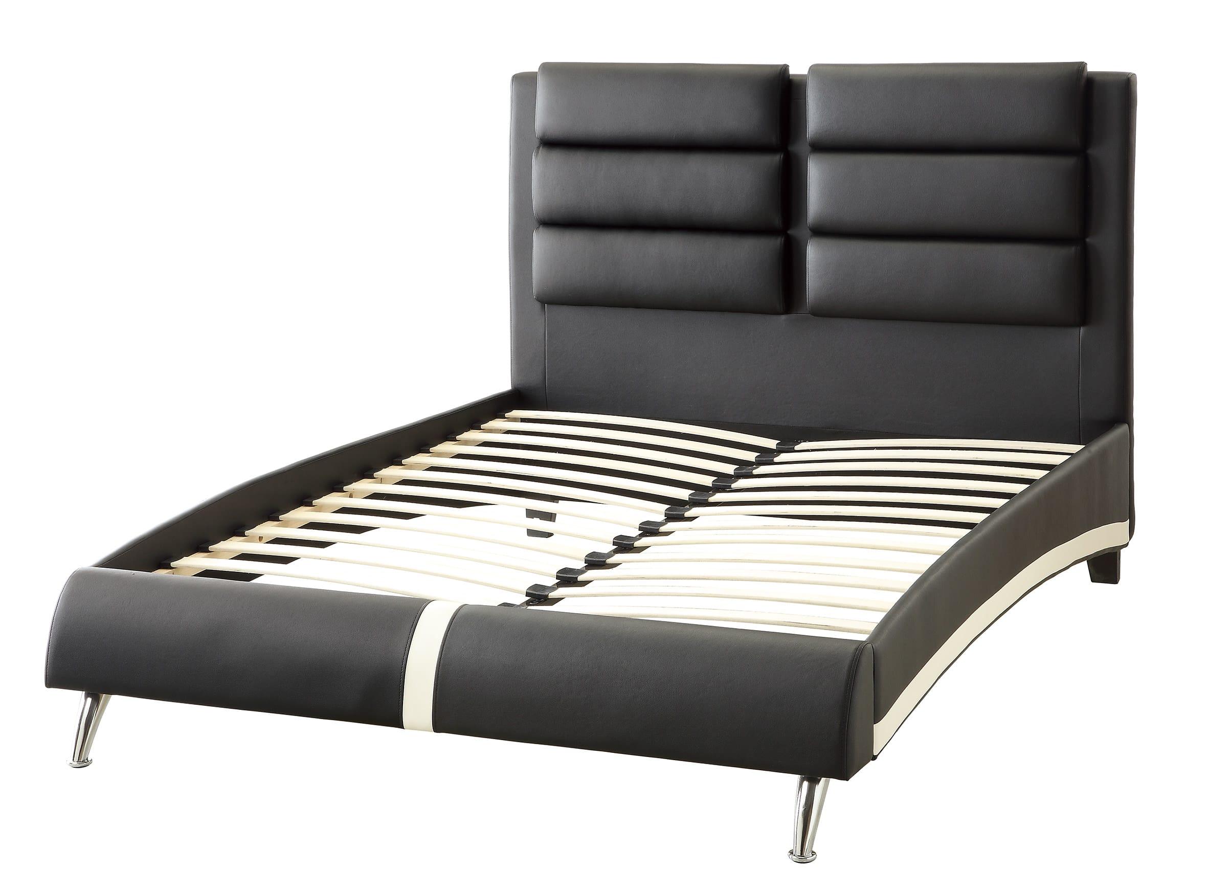 

    
Black Faux Leather Calif. King Bed F9340 Poundex Modern
