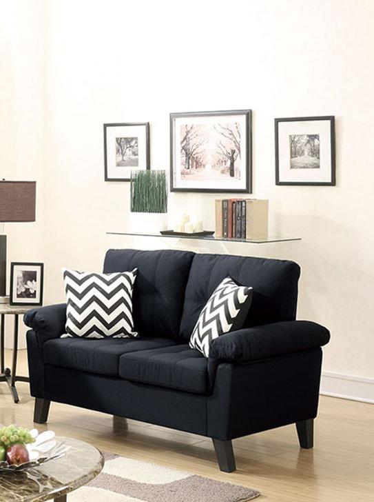 

    
Poundex Furniture F6900 Sofa Loveseat Black F6900
