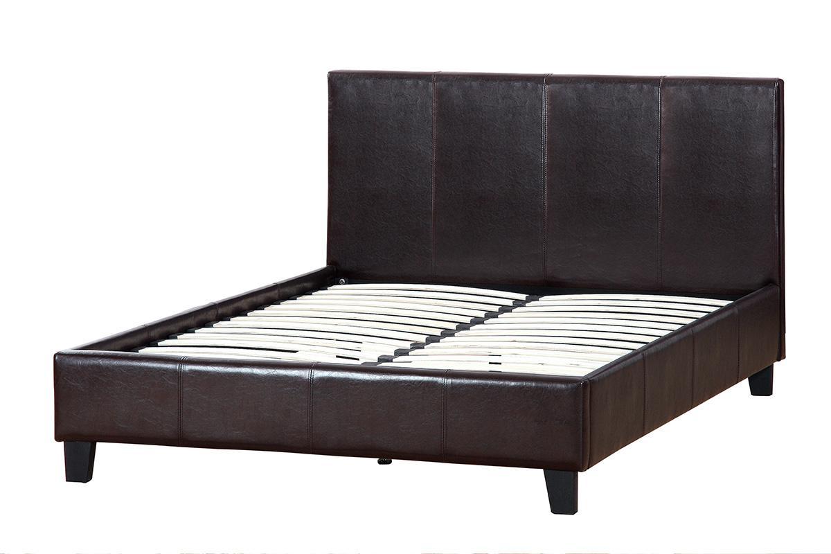 

    
Black Faux Leather Queen Bed F9211 Poundex Modern
