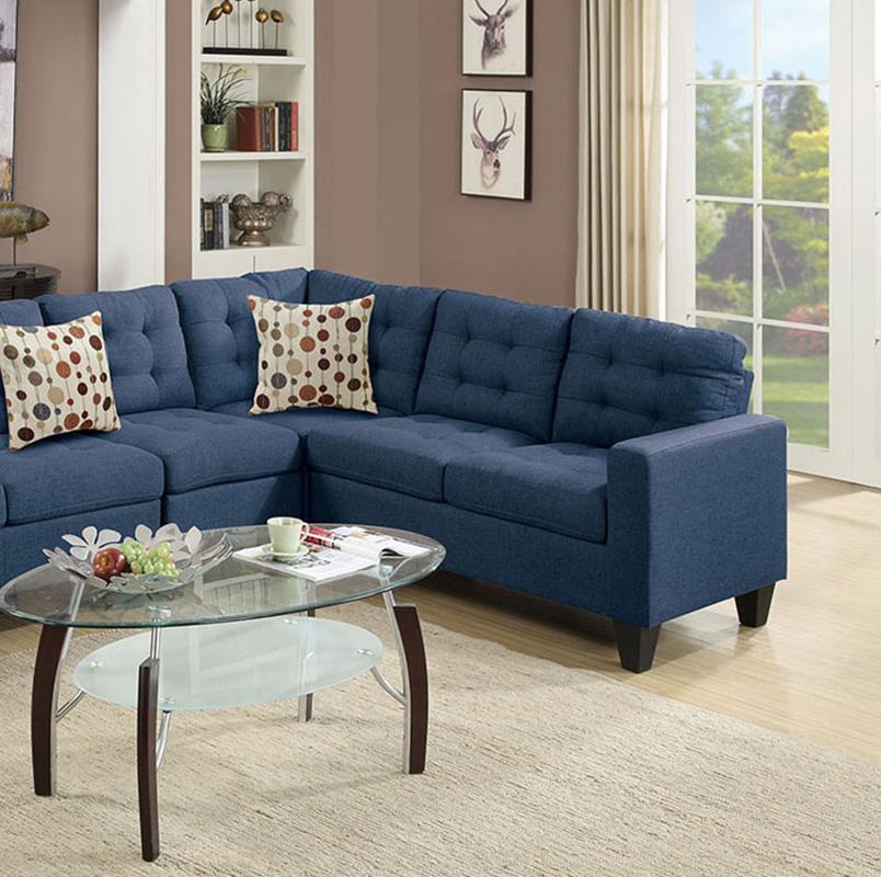 

    
Poundex Furniture F6938 4-Pcs Modular Sectional Blue F6938
