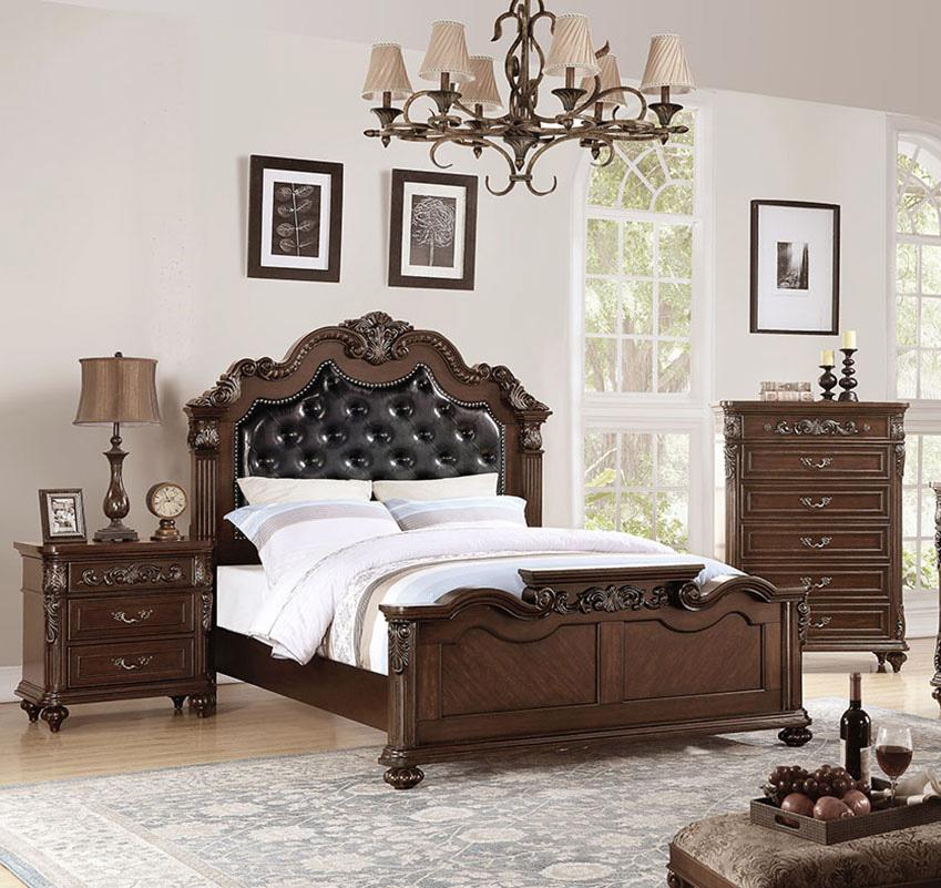 

    
Poundex Furniture F9386 Panel Bed Brown F9386CK

