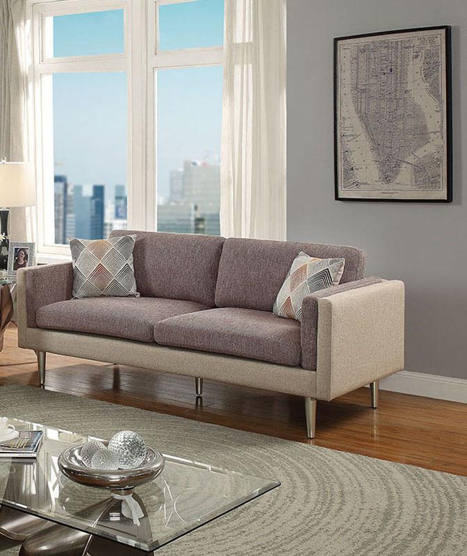 

    
Poundex Furniture F6556 Sofa Loveseat Brown F6556

