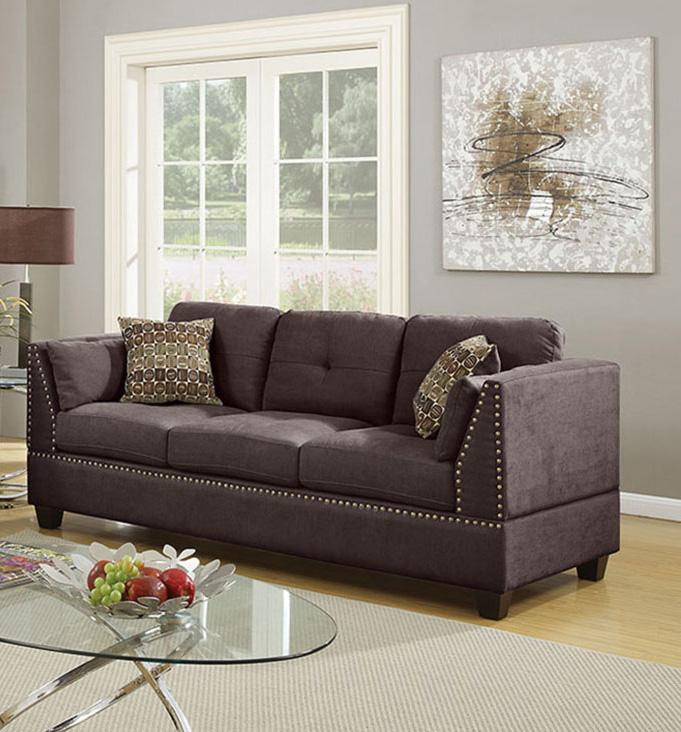 

    
Poundex Furniture F6917 Sofa Loveseat Brown F6917
